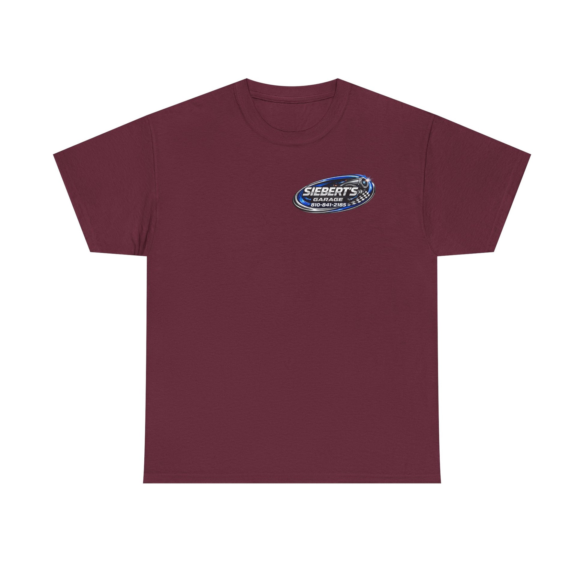 Garage Logo T-Shirt — "Siebert's Garage LLC" Retro Car Mechanic Tee