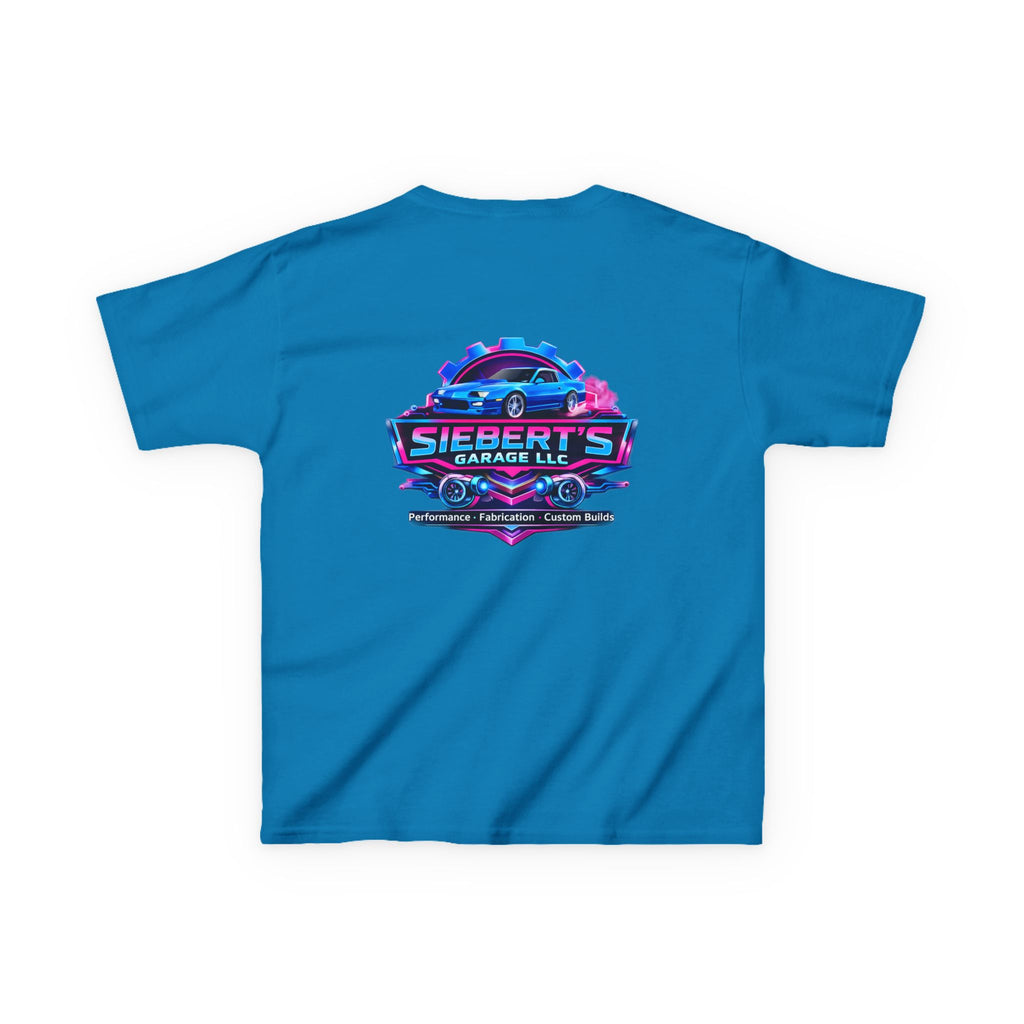 Kids Tee — Siebert’s Garage Neon Car Logo Shirt