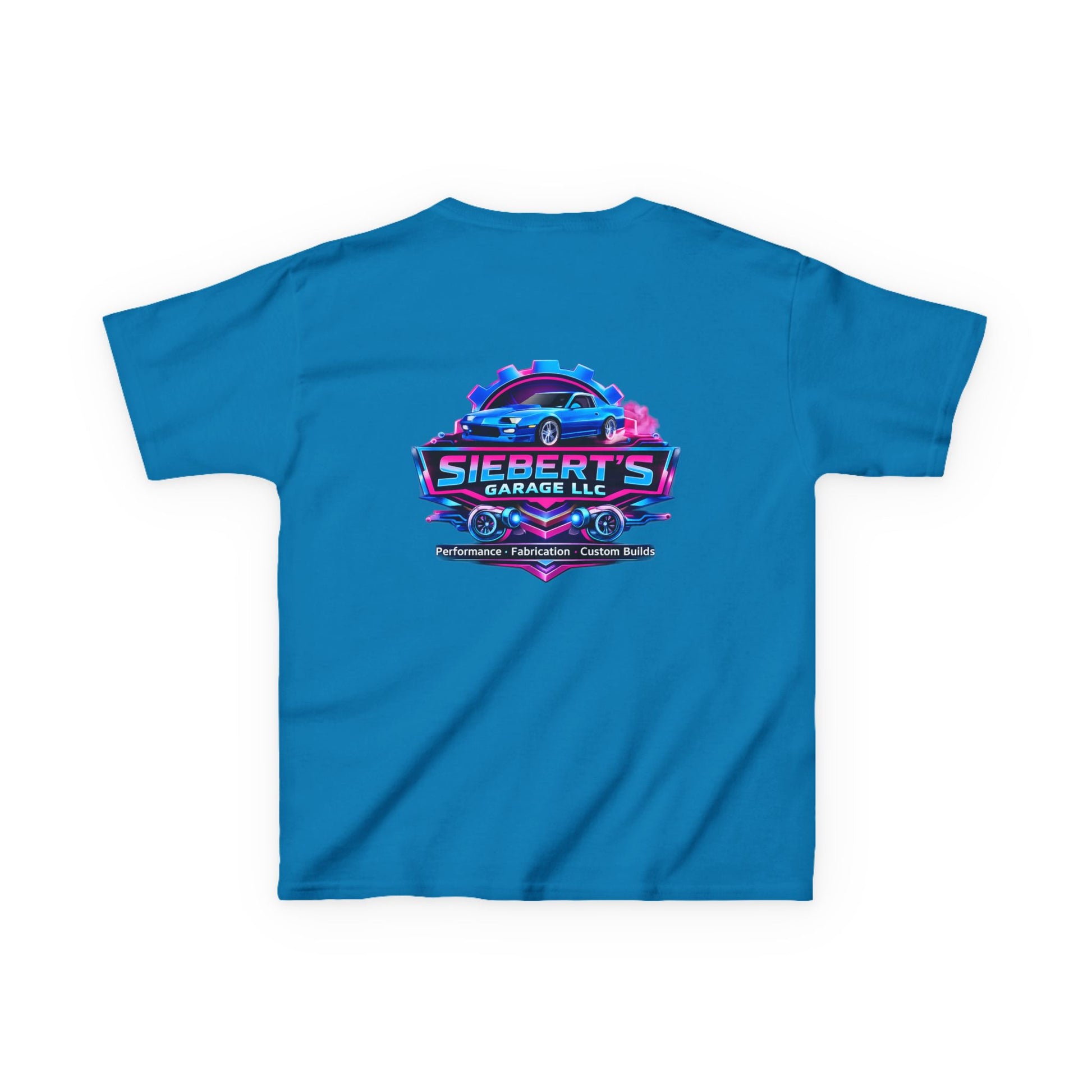 Kids Tee — Siebert’s Garage Neon Car Logo Shirt