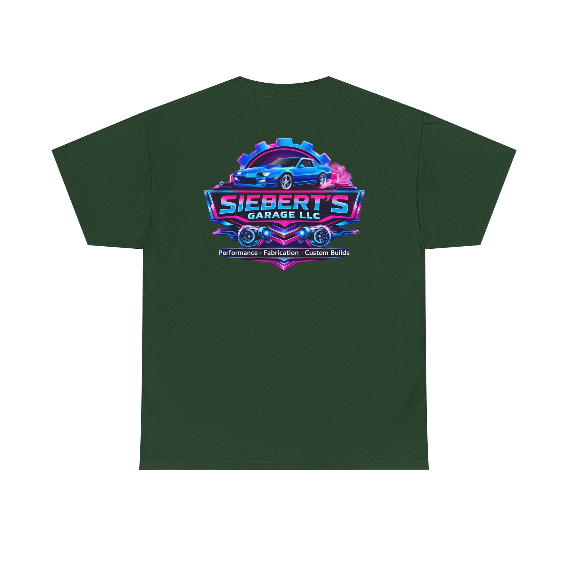 Garage Logo T-Shirt — "Siebert's Garage LLC" Retro Car Mechanic Tee