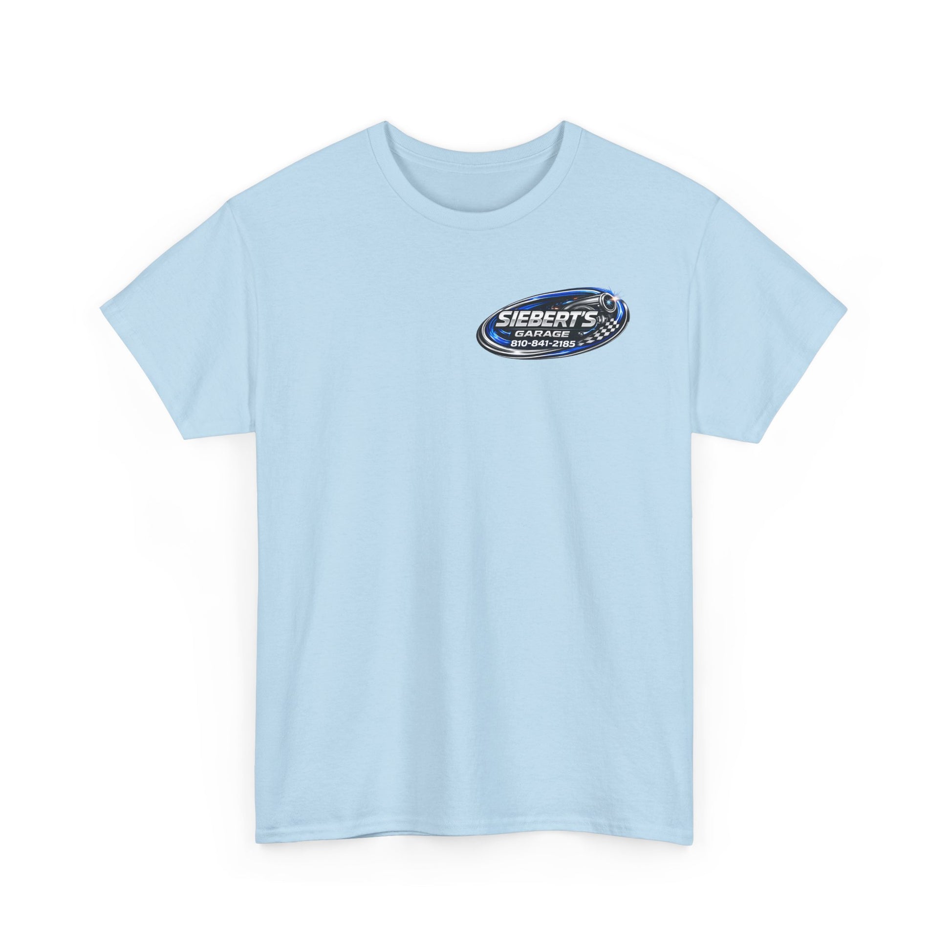 Garage Logo T-Shirt — "Siebert's Garage LLC" Retro Car Mechanic Tee