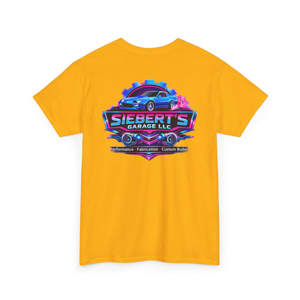 Garage Logo T-Shirt — "Siebert's Garage LLC" Retro Car Mechanic Tee