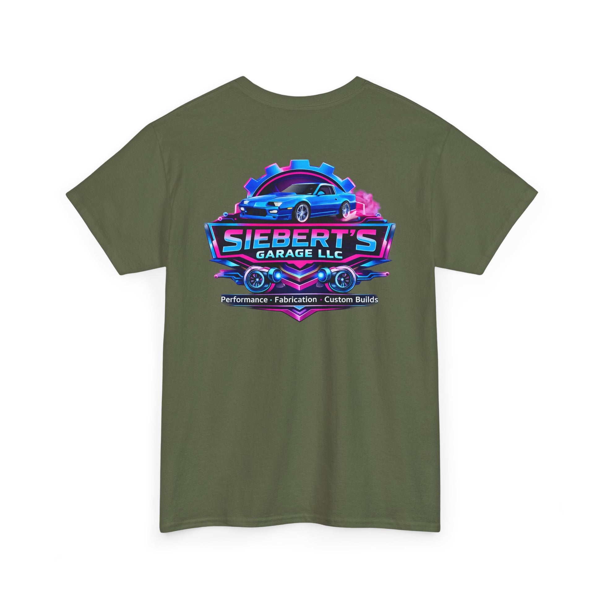 Garage Logo T-Shirt — "Siebert's Garage LLC" Retro Car Mechanic Tee
