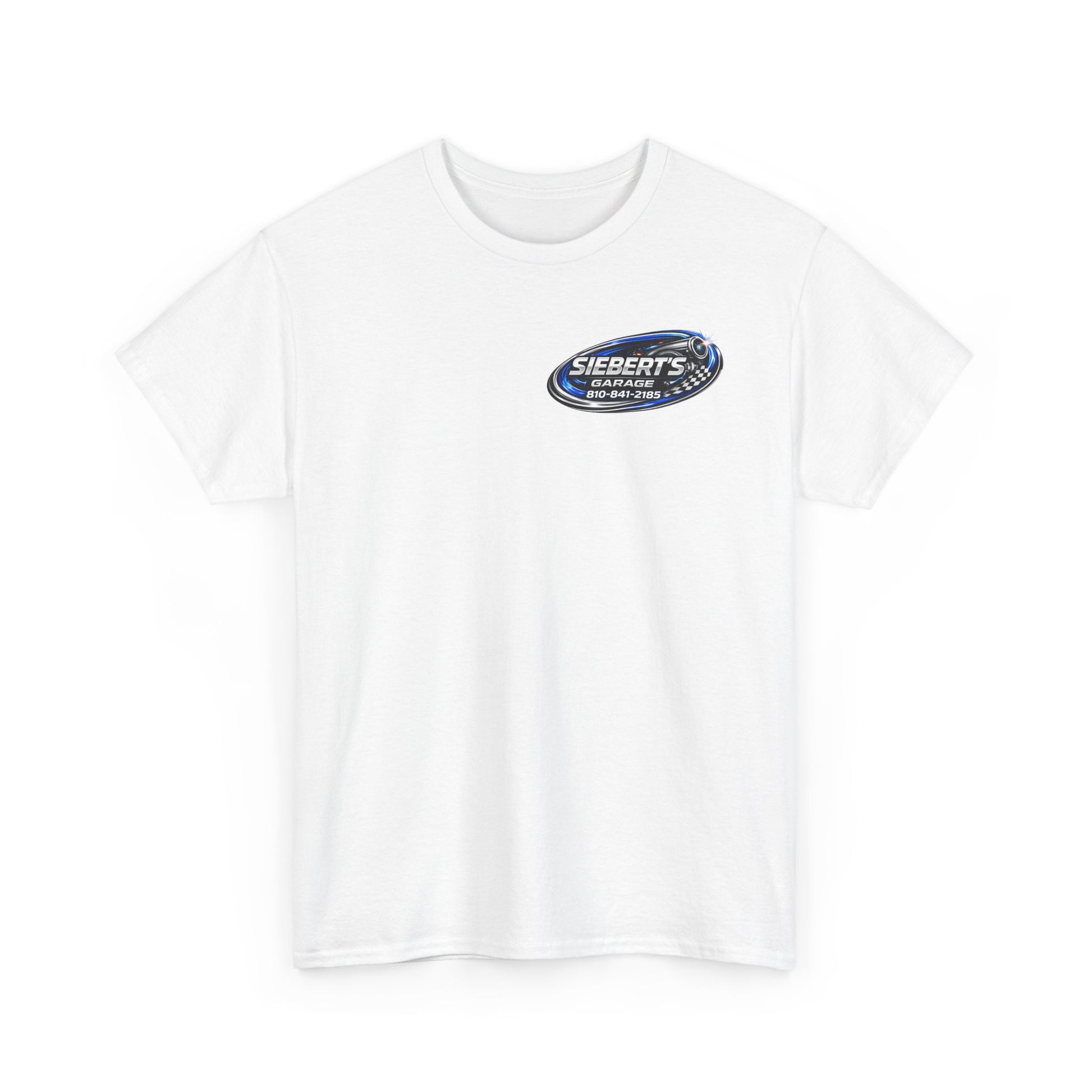 Garage Logo T-Shirt — "Siebert's Garage LLC" Retro Car Mechanic Tee