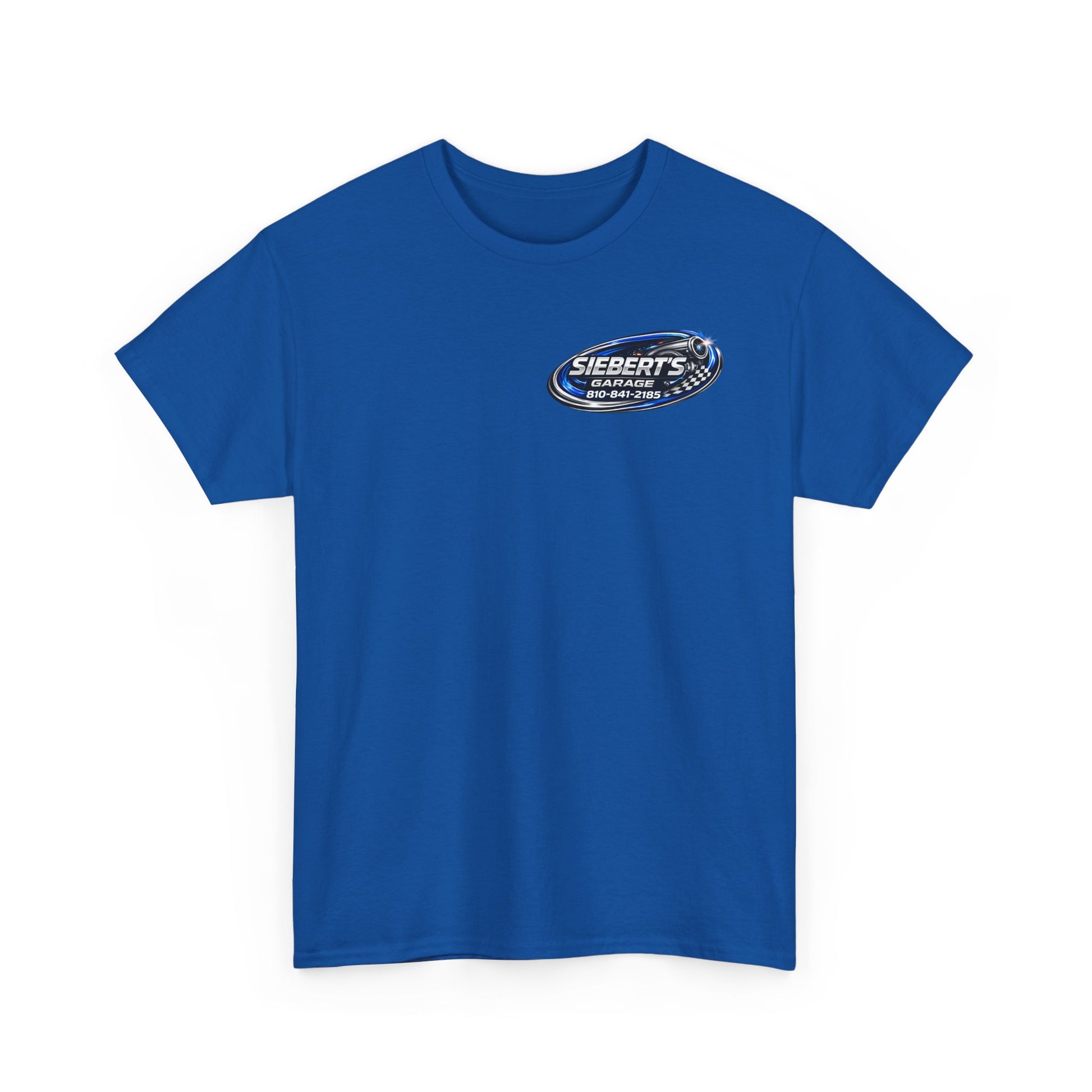 Garage Logo T-Shirt — "Siebert's Garage LLC" Retro Car Mechanic Tee