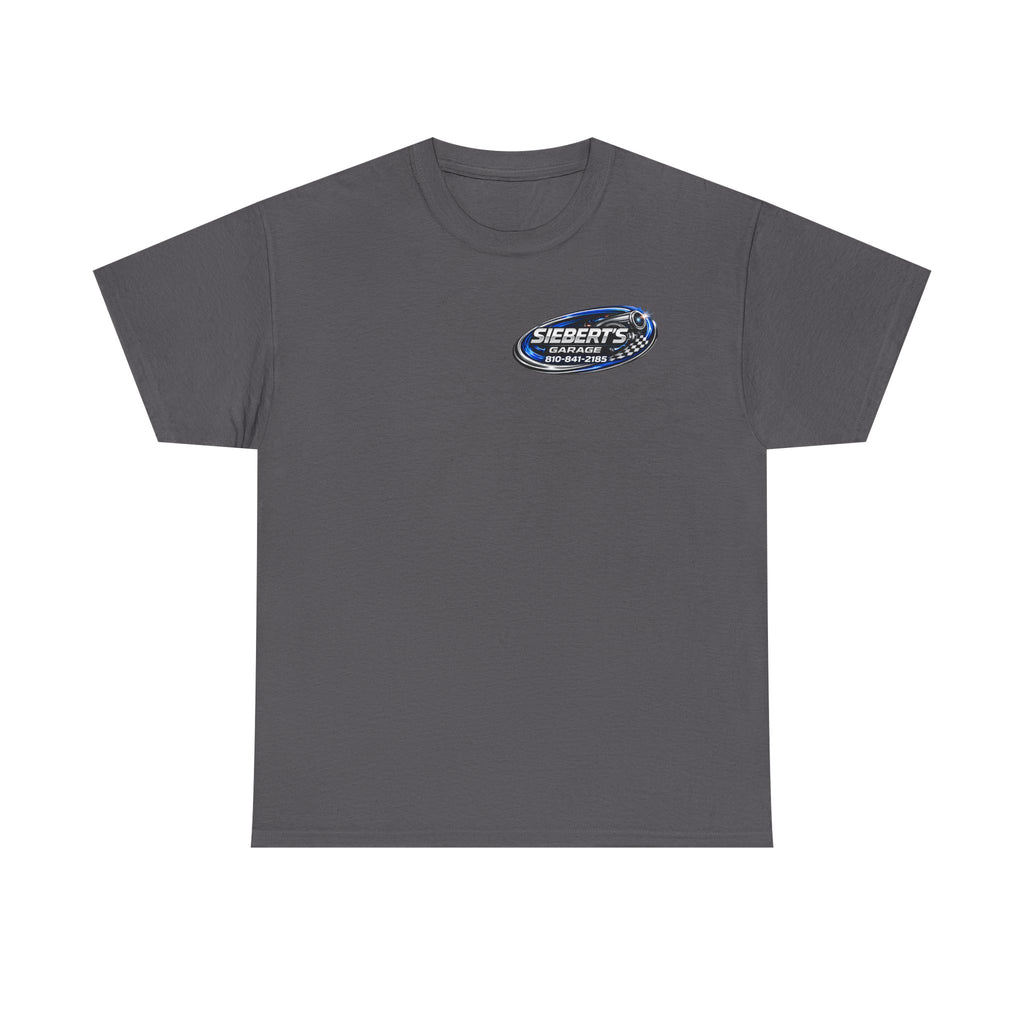 Garage Logo T-Shirt — "Siebert's Garage LLC" Retro Car Mechanic Tee