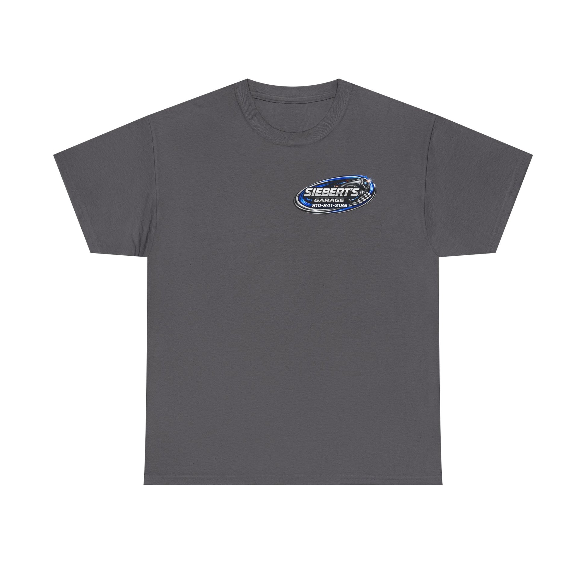Garage Logo T-Shirt — "Siebert's Garage LLC" Retro Car Mechanic Tee