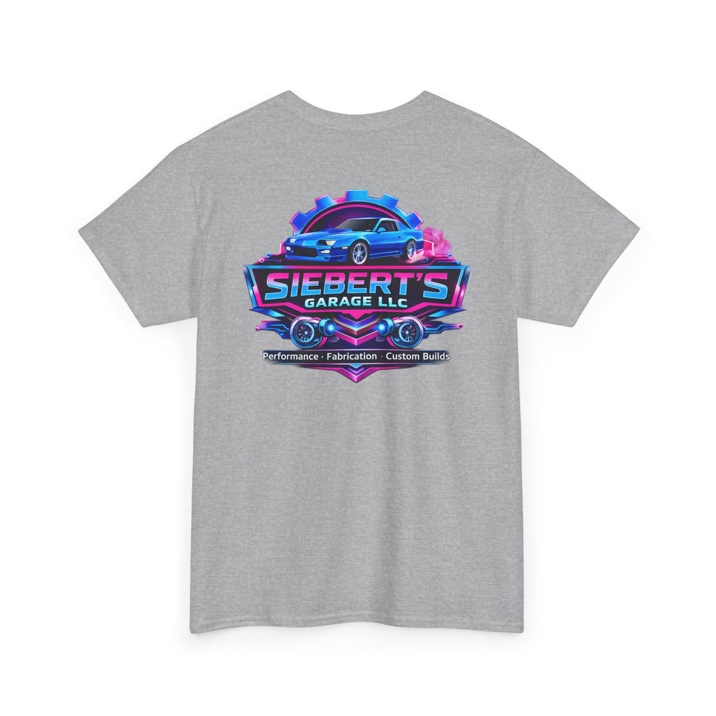 Garage Logo T-Shirt — "Siebert's Garage LLC" Retro Car Mechanic Tee