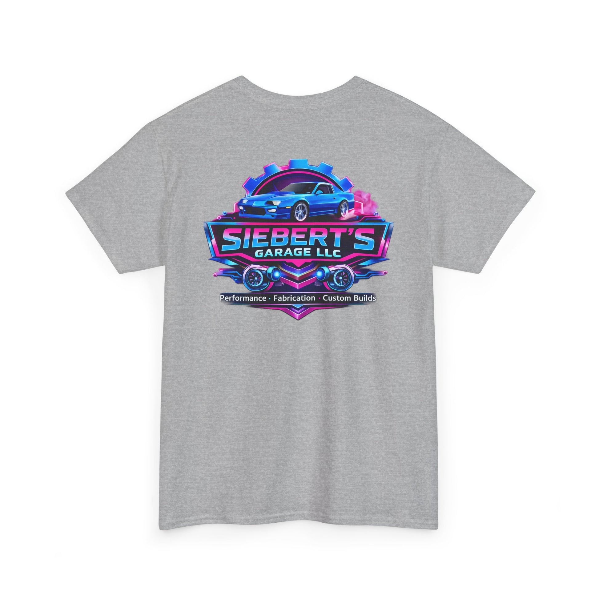 Garage Logo T-Shirt — "Siebert's Garage LLC" Retro Car Mechanic Tee