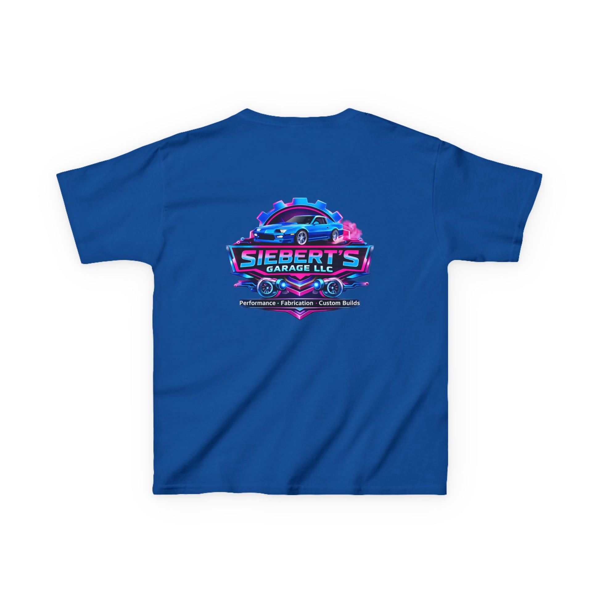 Kids Tee — Siebert’s Garage Neon Car Logo Shirt