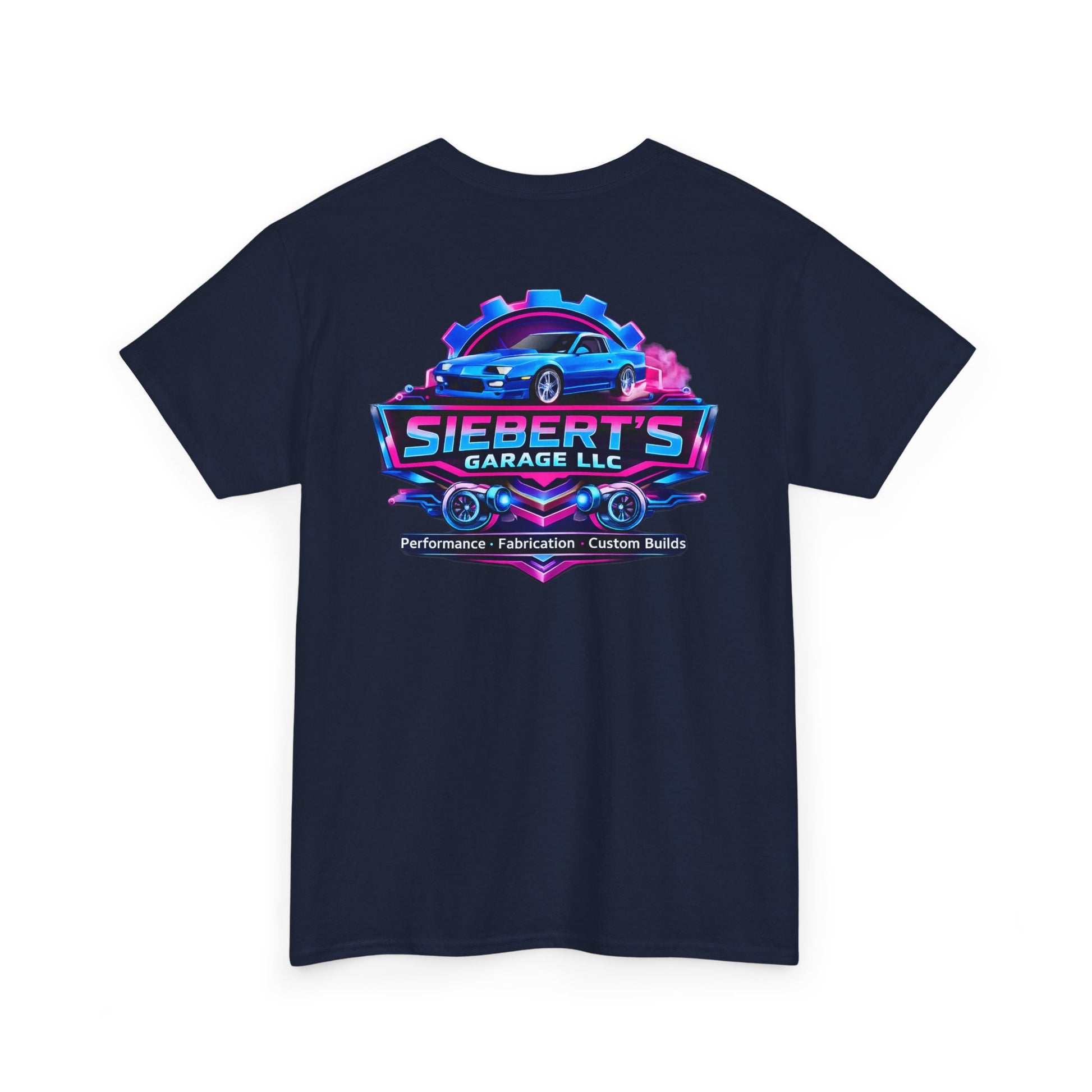 Garage Logo T-Shirt — "Siebert's Garage LLC" Retro Car Mechanic Tee
