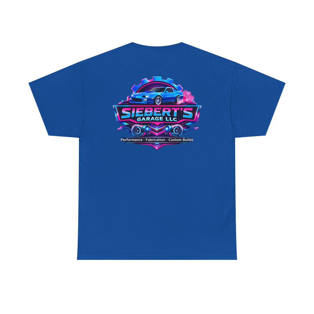 Garage Logo T-Shirt — "Siebert's Garage LLC" Retro Car Mechanic Tee