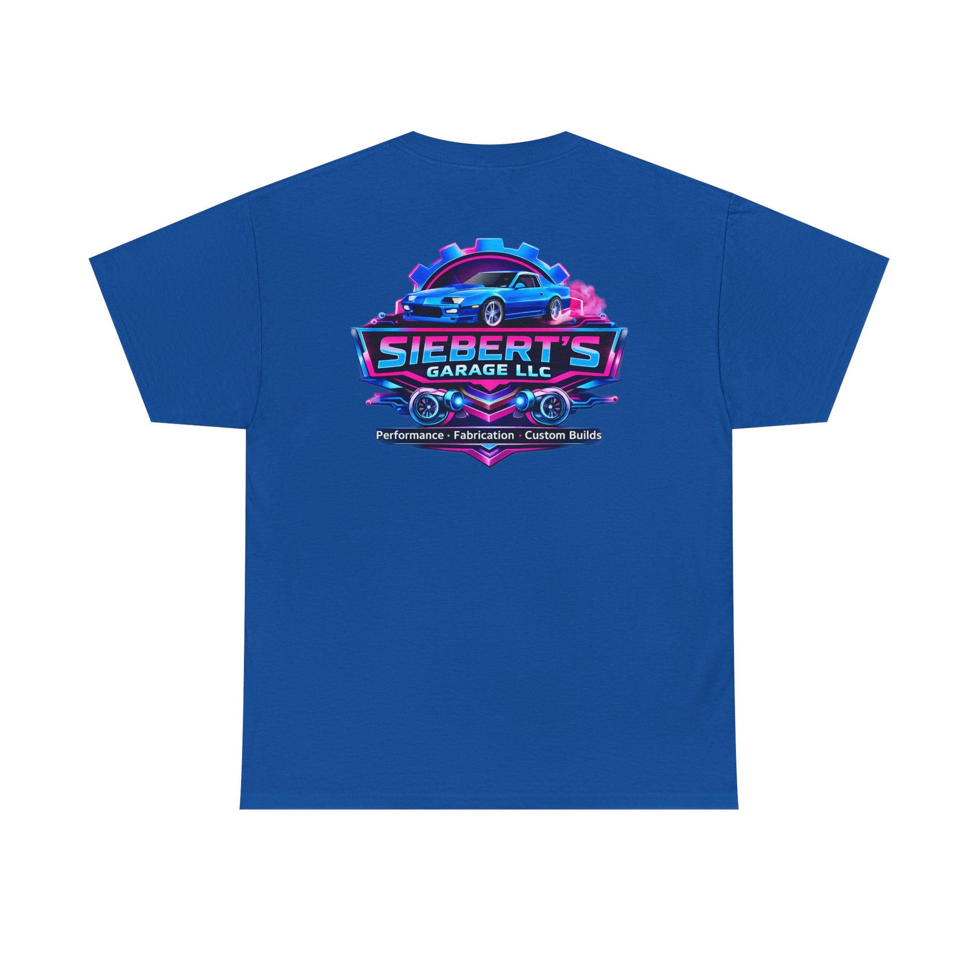 Garage Logo T-Shirt — "Siebert's Garage LLC" Retro Car Mechanic Tee