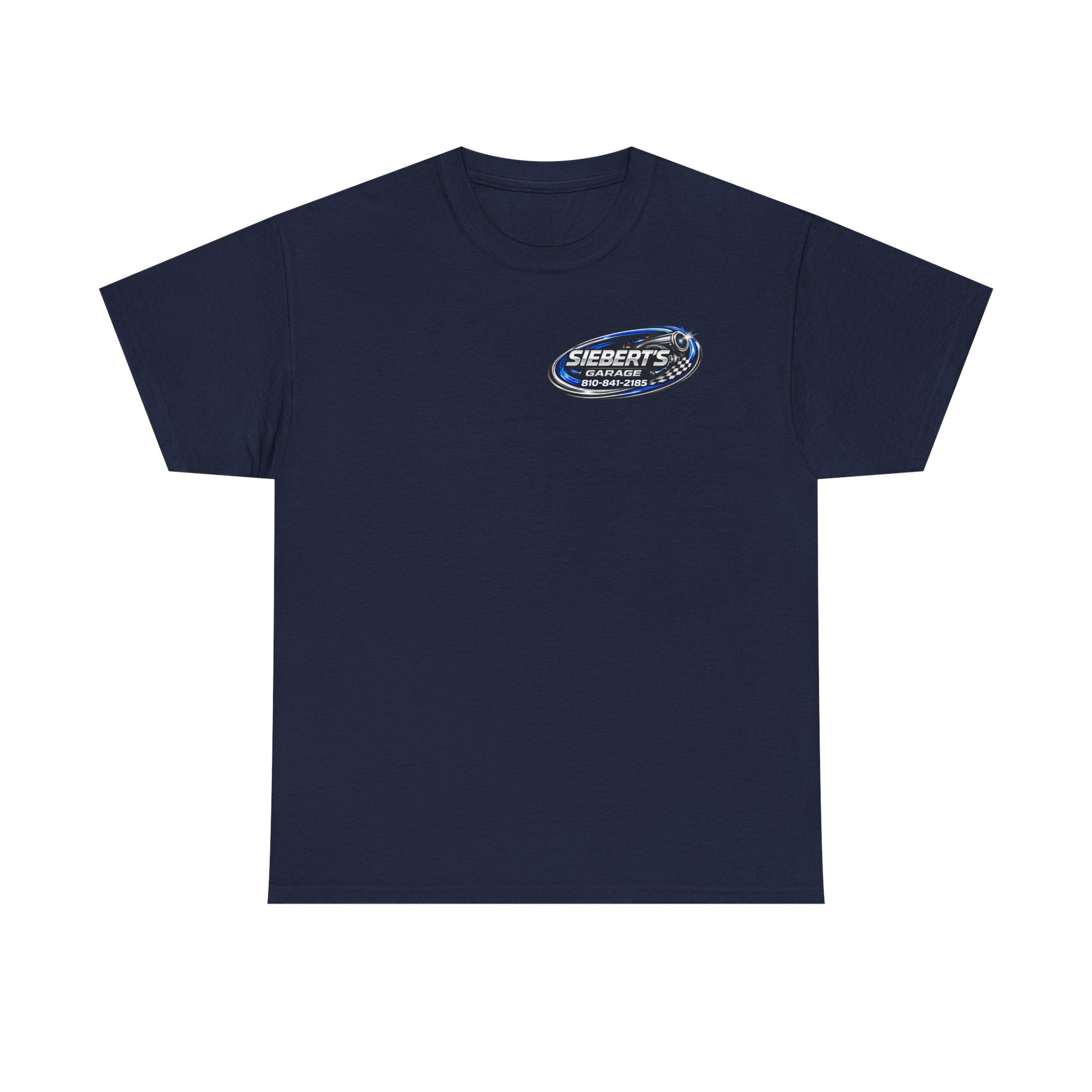 Garage Logo T-Shirt — "Siebert's Garage LLC" Retro Car Mechanic Tee