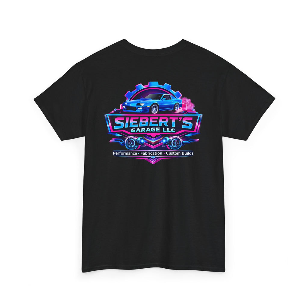 Garage Logo T-Shirt — "Siebert's Garage LLC" Retro Car Mechanic Tee