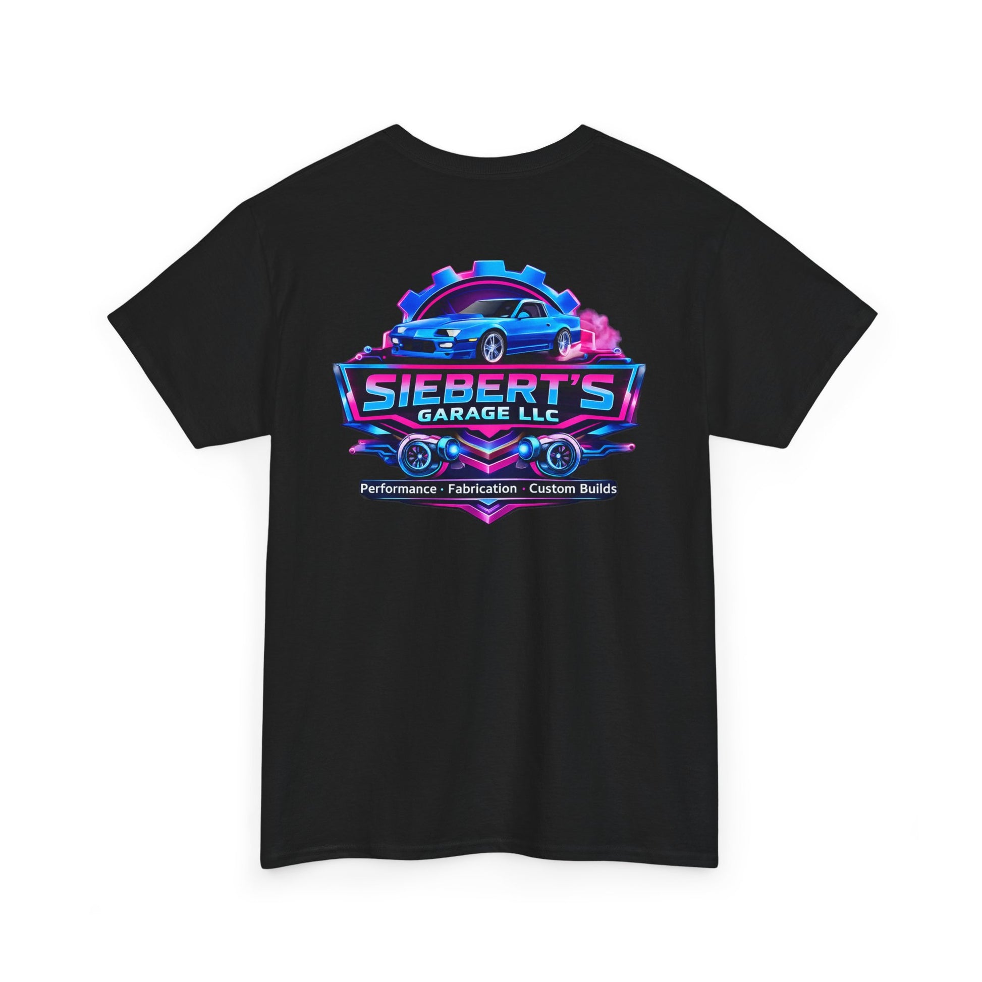 Garage Logo T-Shirt — "Siebert's Garage LLC" Retro Car Mechanic Tee