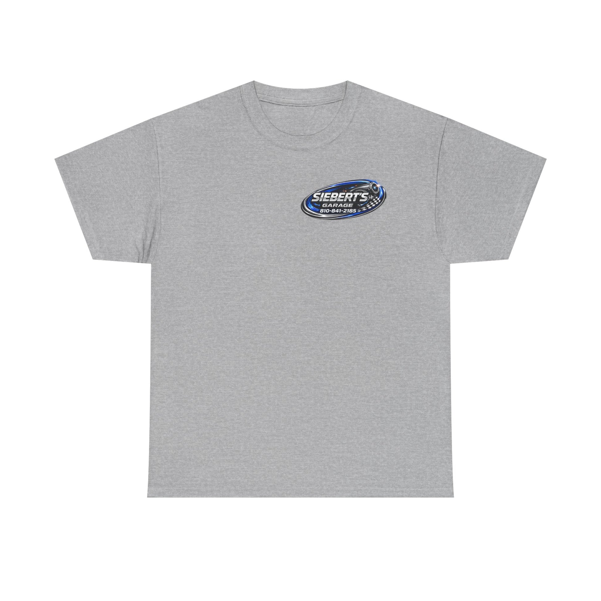 Garage Logo T-Shirt — "Siebert's Garage LLC" Retro Car Mechanic Tee