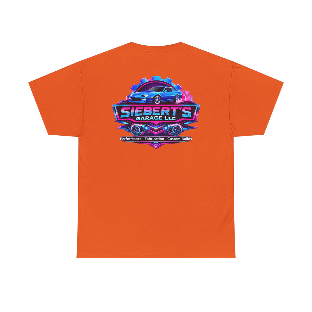 Garage Logo T-Shirt — "Siebert's Garage LLC" Retro Car Mechanic Tee