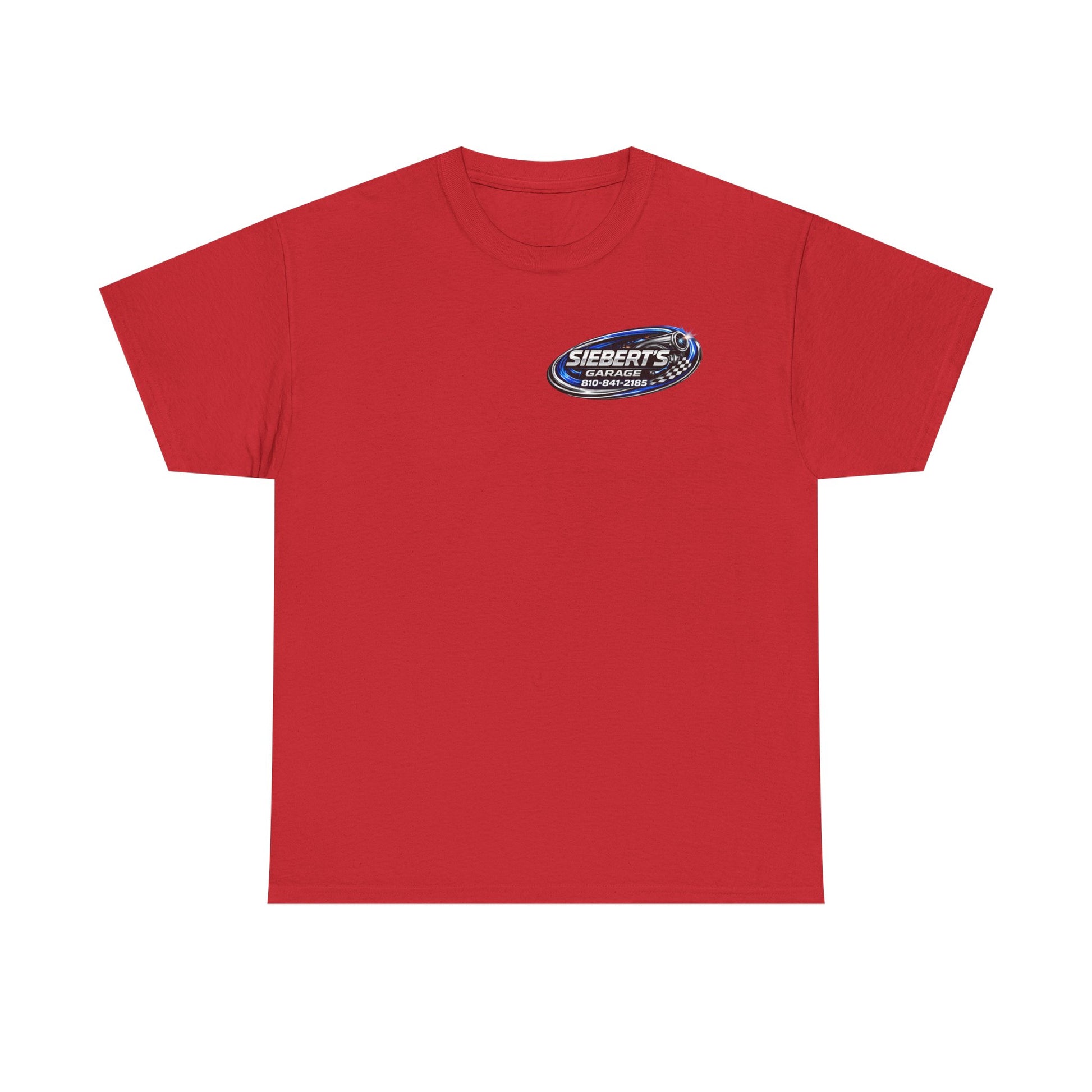 Garage Logo T-Shirt — "Siebert's Garage LLC" Retro Car Mechanic Tee