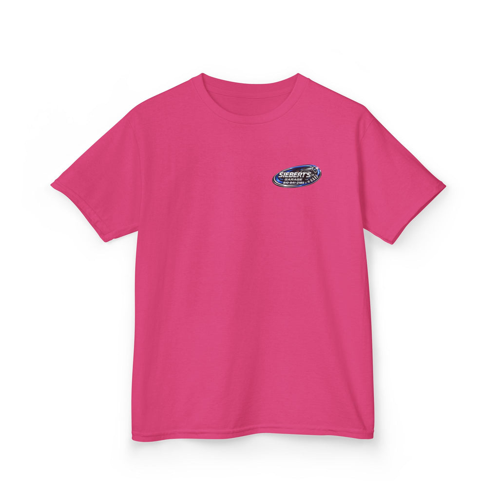 Kids Tee — Siebert’s Garage Neon Car Logo Shirt