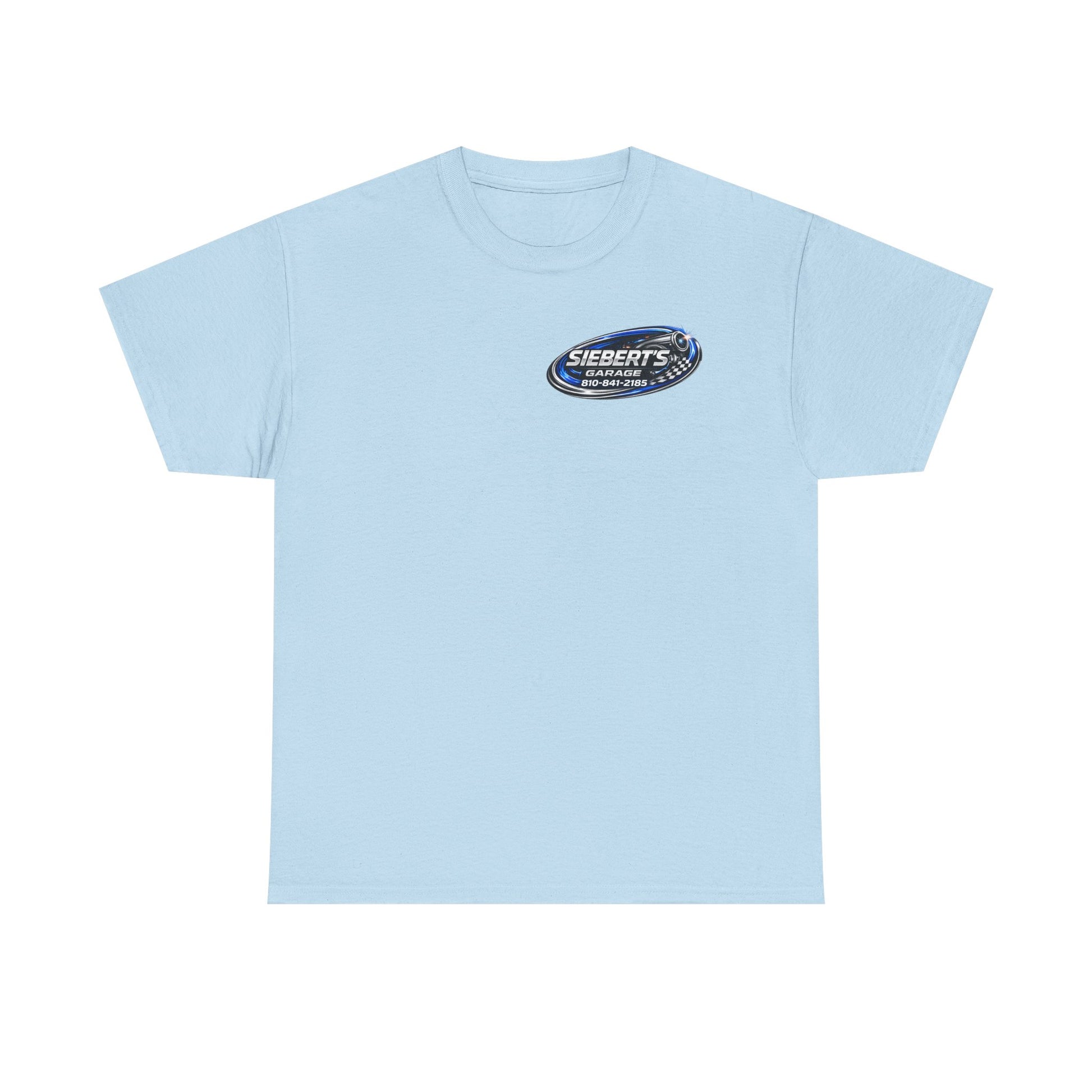 Garage Logo T-Shirt — "Siebert's Garage LLC" Retro Car Mechanic Tee