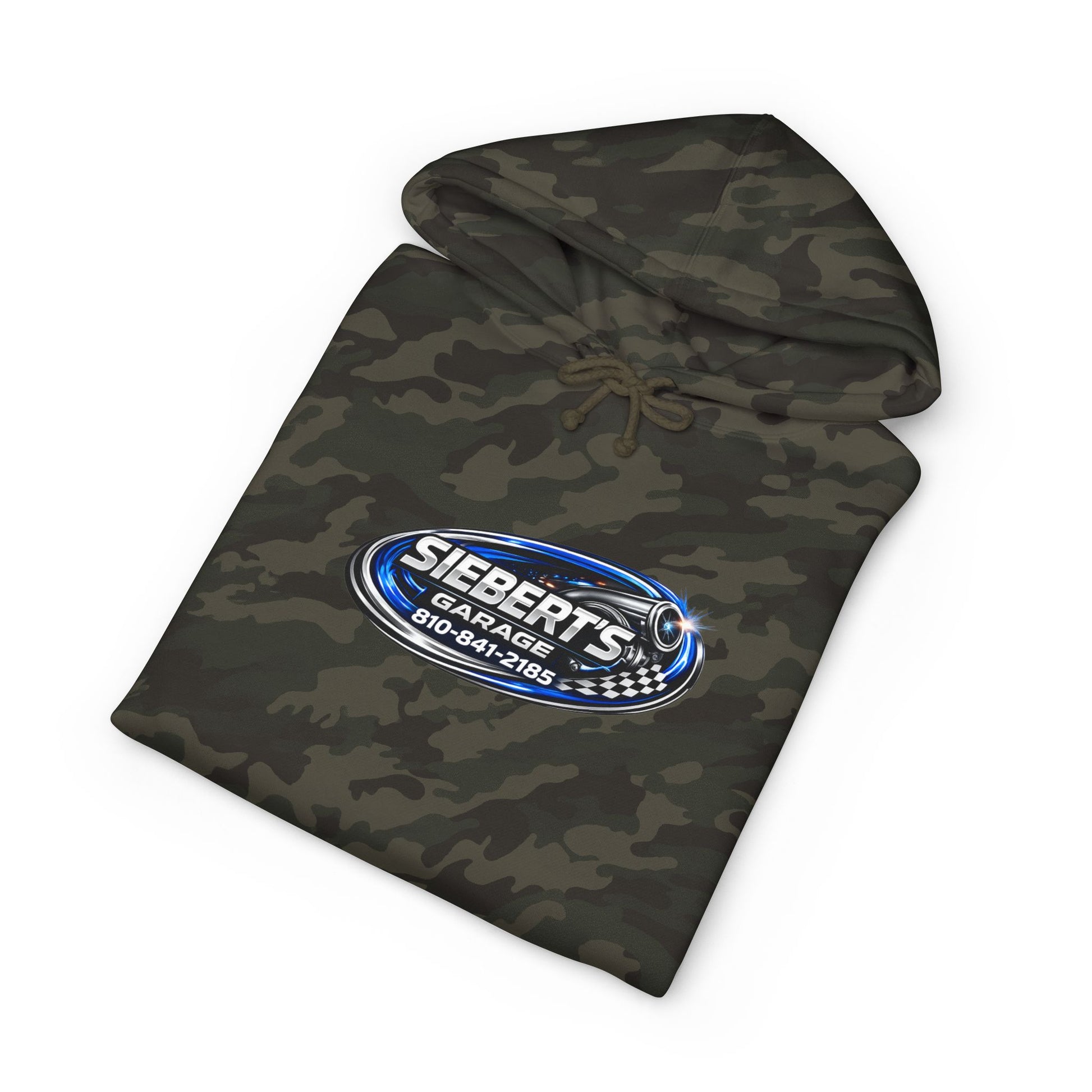 Siebert's Garage Hoodie — Retro Neon Car Performance & Custom Builds Sweatshirt