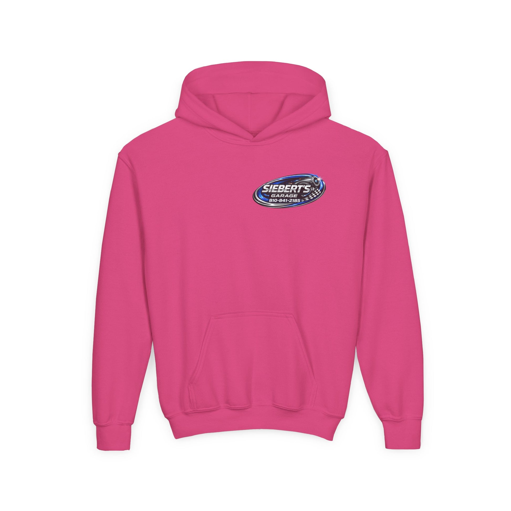 Siebert’s Garage Youth Hoodie | Kids Automotive Shop Pullover