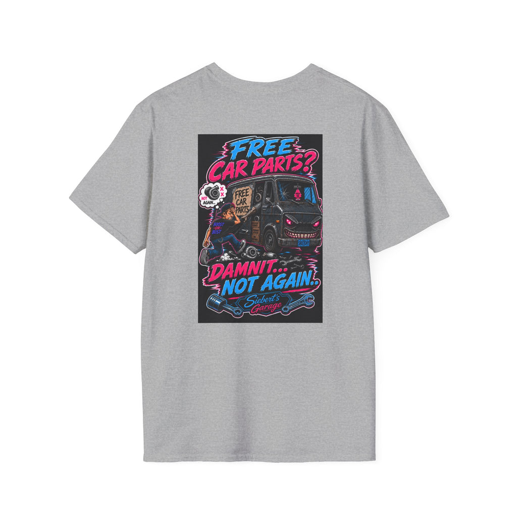 Not again T-Shirt — Siebert's Garage Retro Neon Logo Tee
