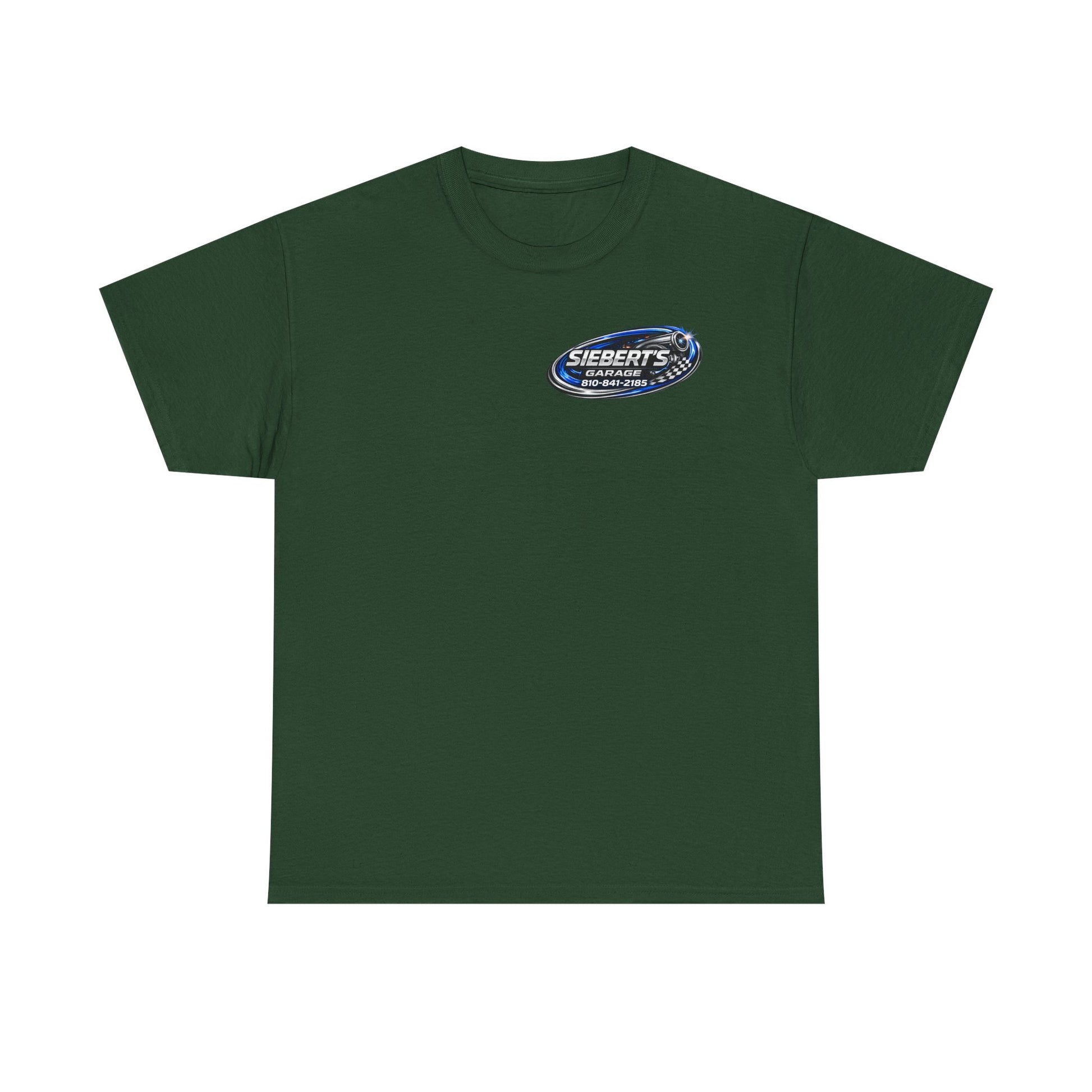 Garage Logo T-Shirt — "Siebert's Garage LLC" Retro Car Mechanic Tee