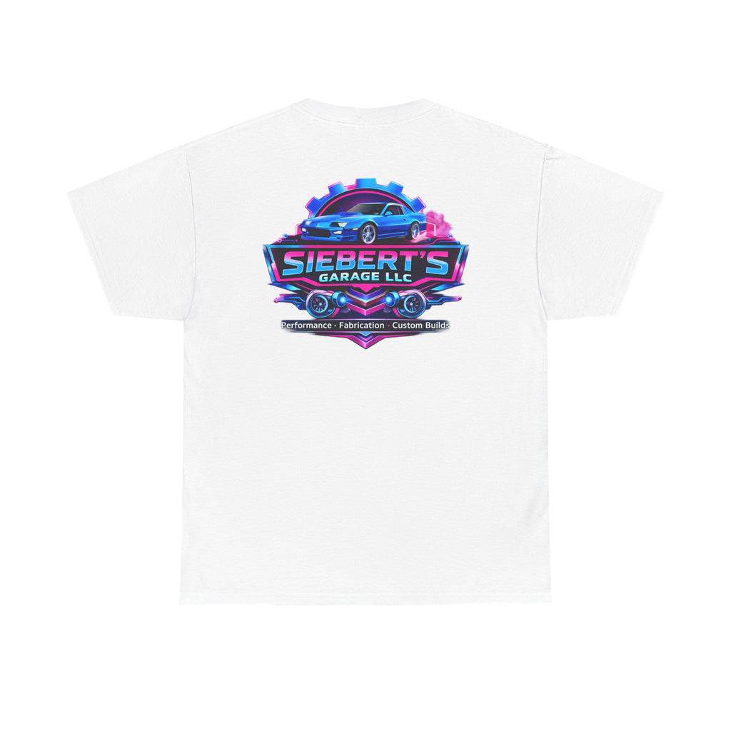 Garage Logo T-Shirt — "Siebert's Garage LLC" Retro Car Mechanic Tee