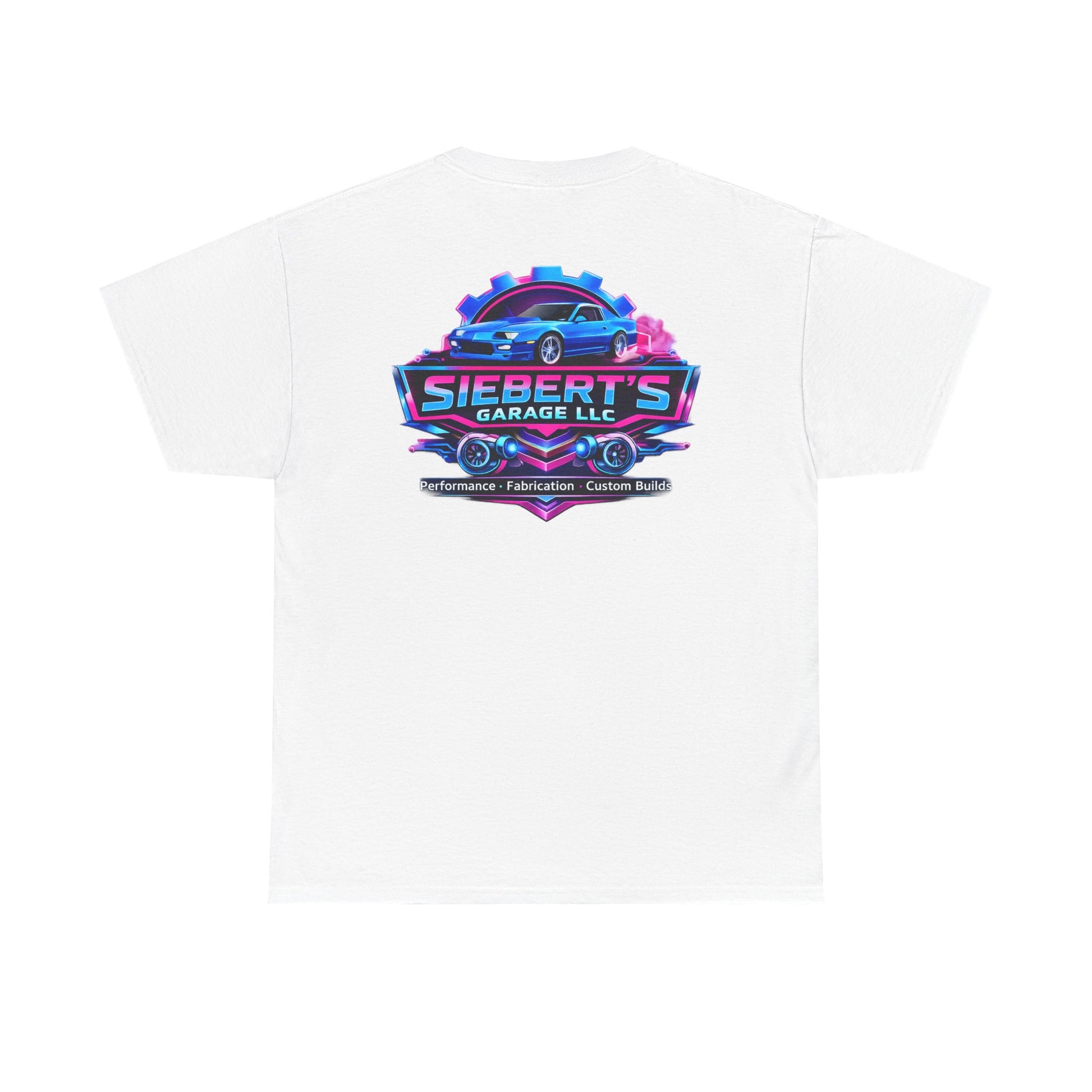 Garage Logo T-Shirt — "Siebert's Garage LLC" Retro Car Mechanic Tee