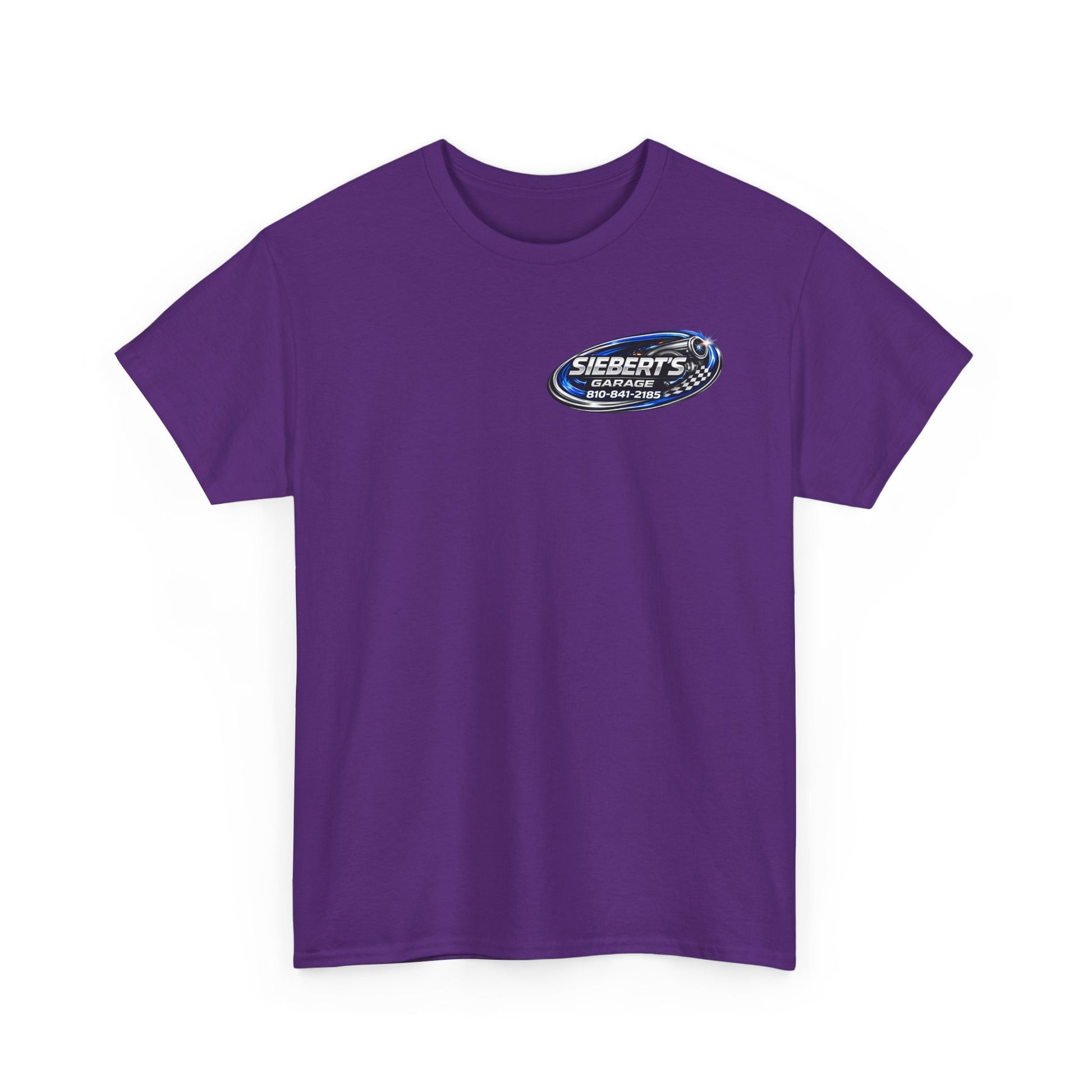 Garage Logo T-Shirt — "Siebert's Garage LLC" Retro Car Mechanic Tee