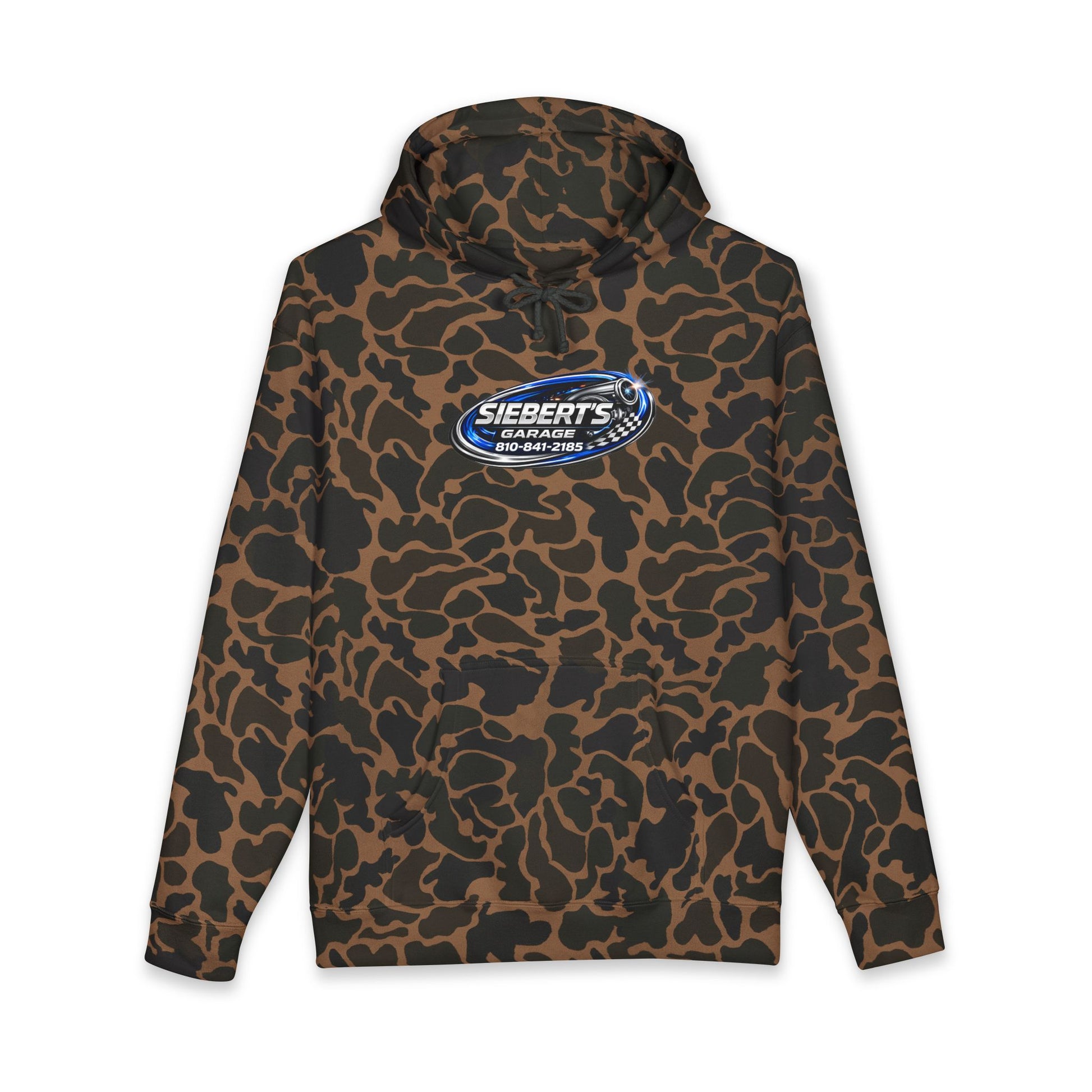 Siebert's Garage Hoodie — Retro Neon Car Performance & Custom Builds Sweatshirt