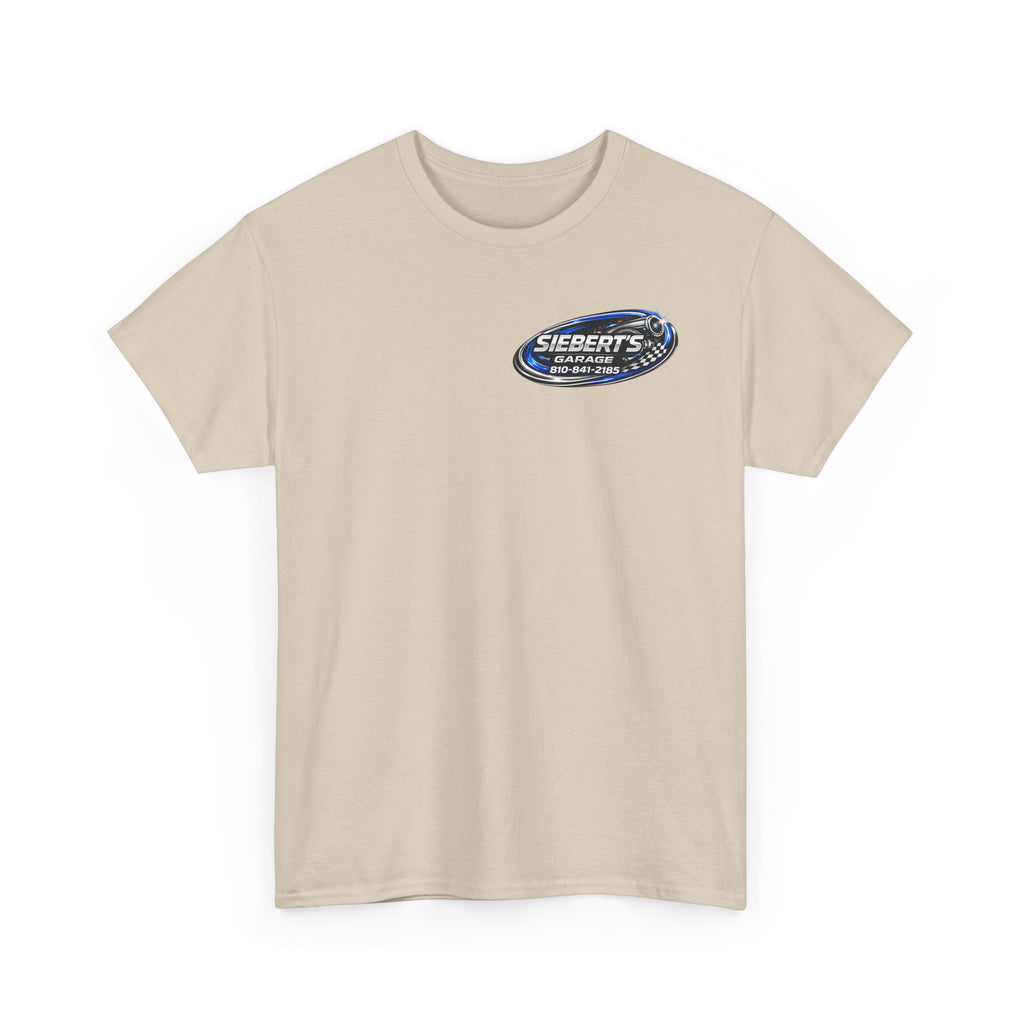 Garage Logo T-Shirt — "Siebert's Garage LLC" Retro Car Mechanic Tee