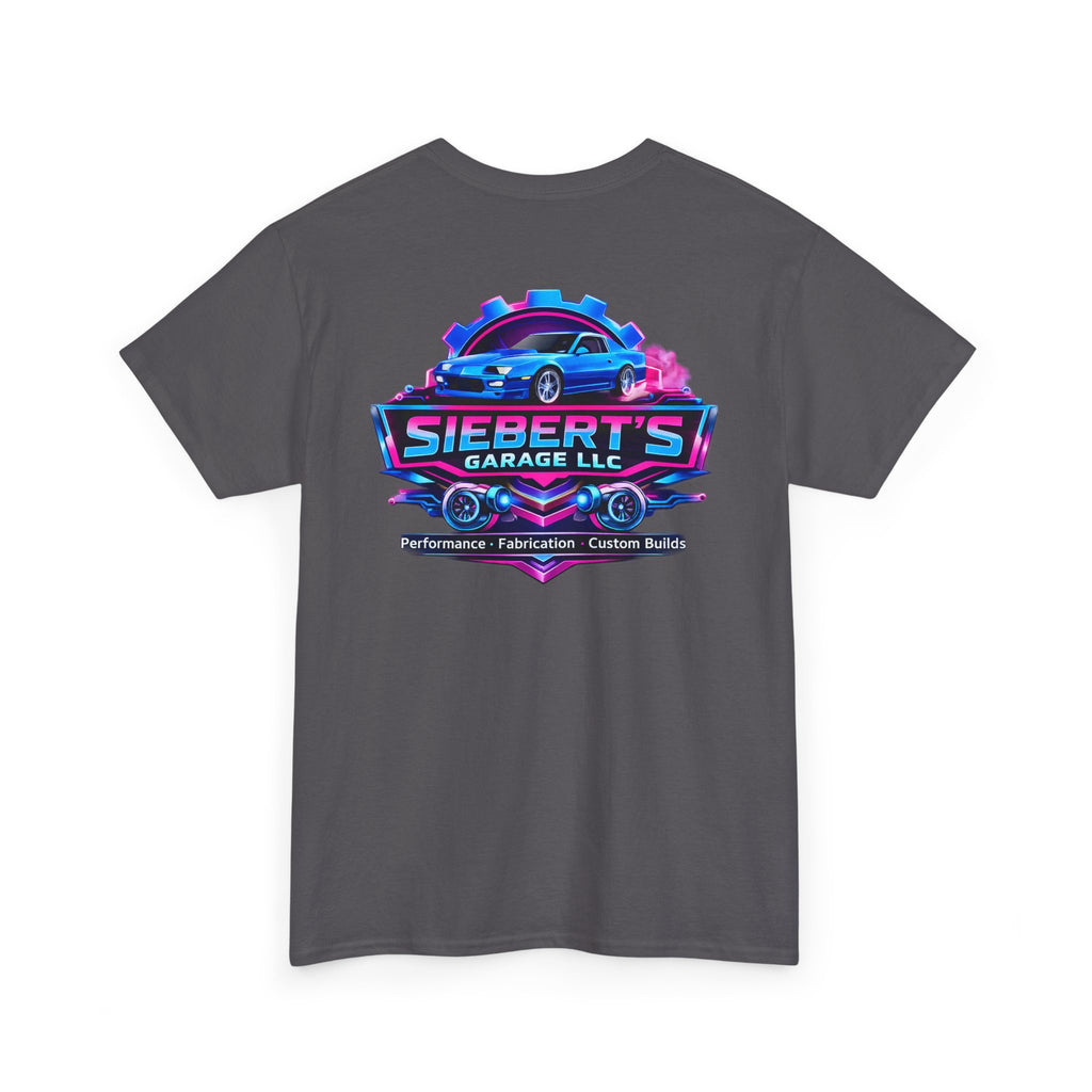 Garage Logo T-Shirt — "Siebert's Garage LLC" Retro Car Mechanic Tee