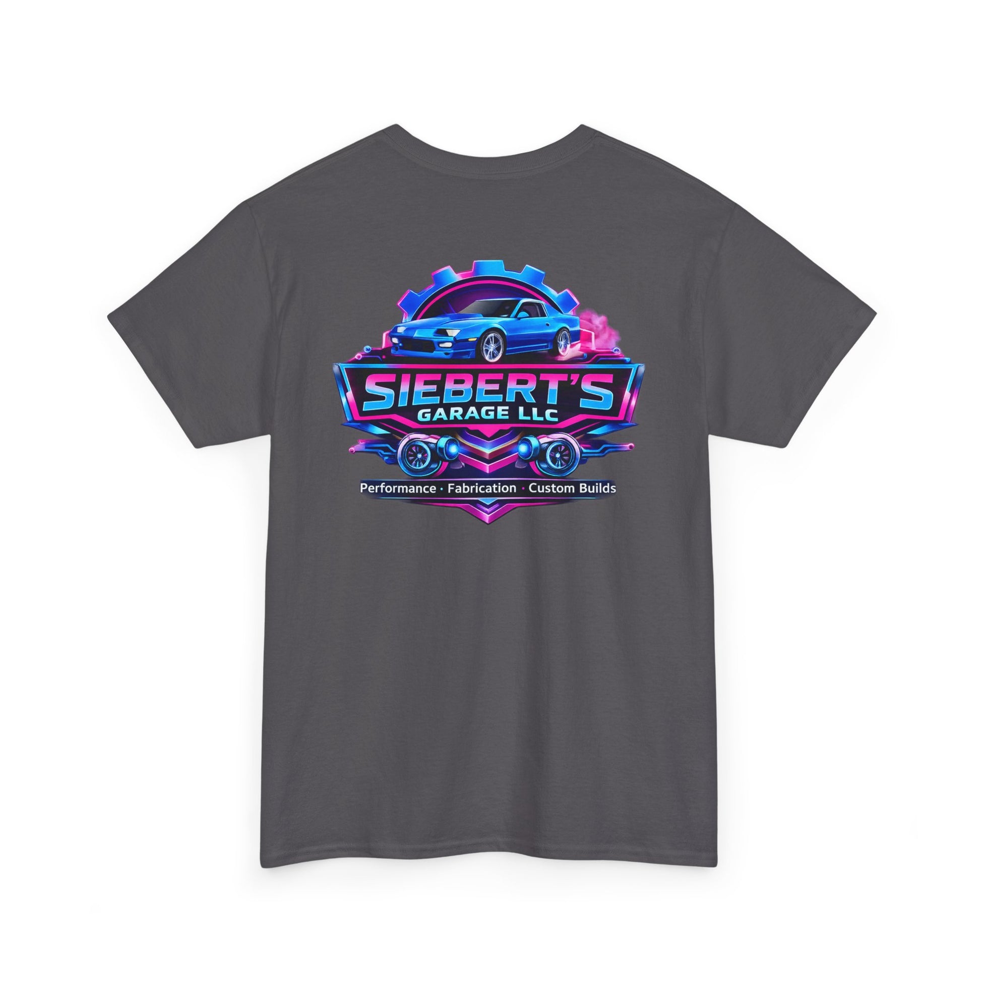 Garage Logo T-Shirt — "Siebert's Garage LLC" Retro Car Mechanic Tee