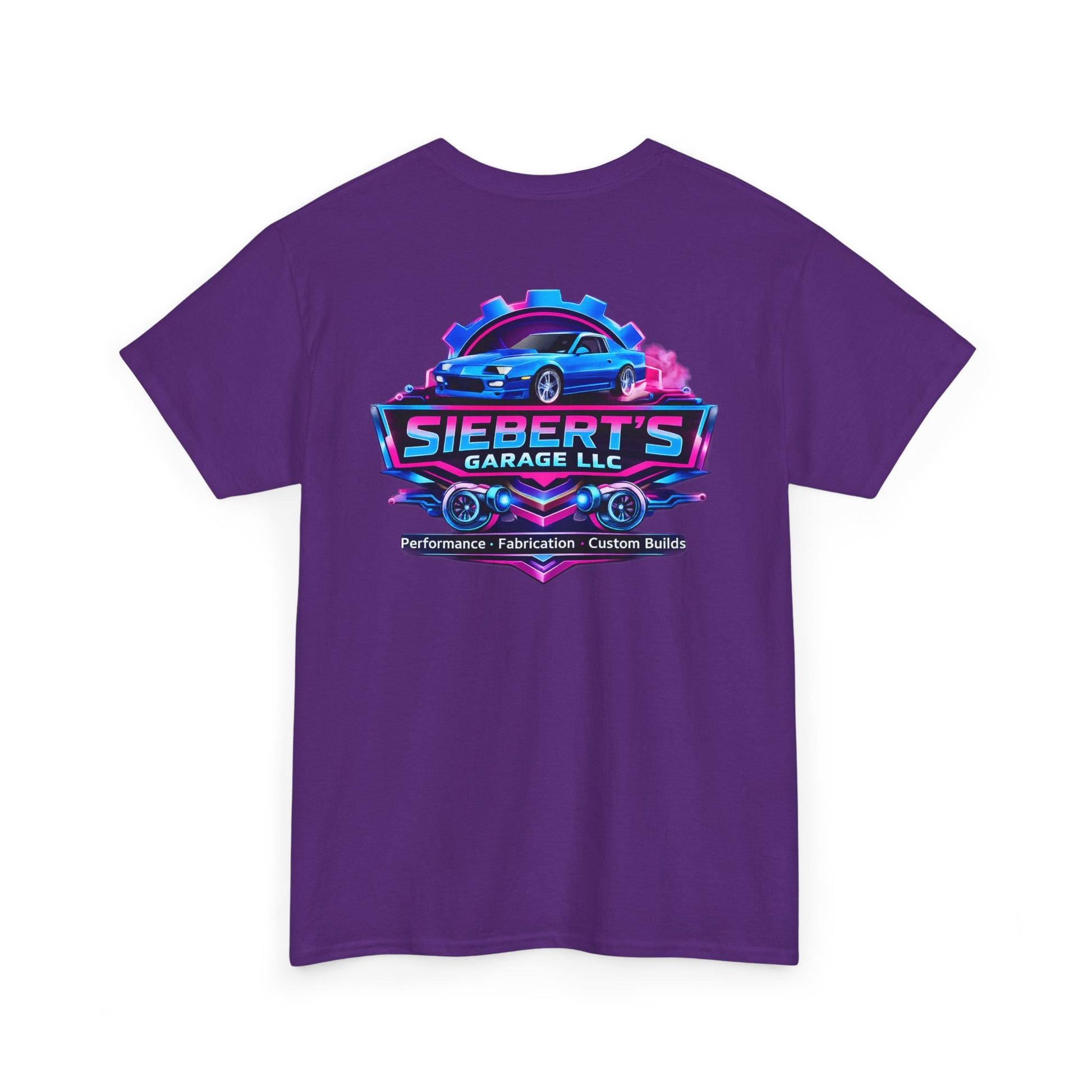 Garage Logo T-Shirt — "Siebert's Garage LLC" Retro Car Mechanic Tee