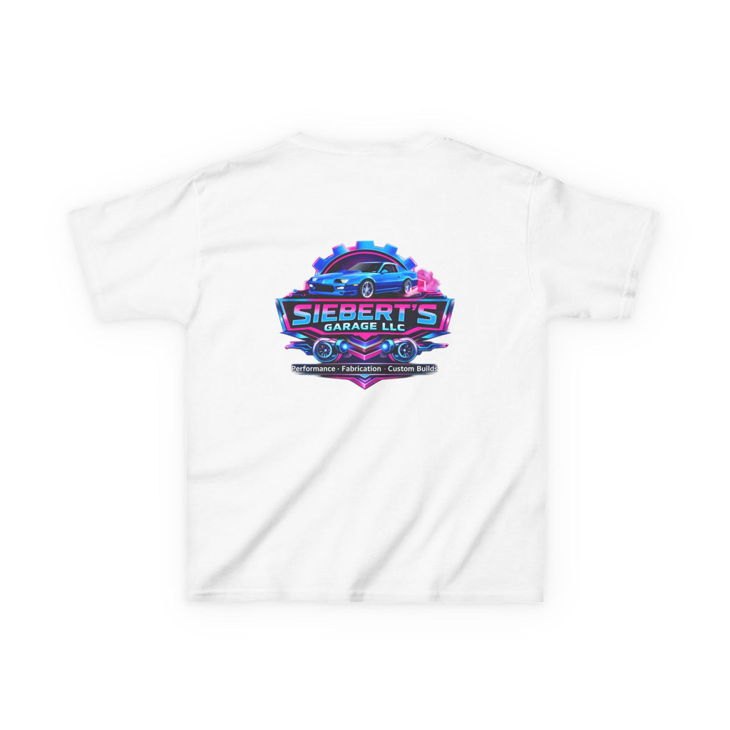 Kids Tee — Siebert’s Garage Neon Car Logo Shirt