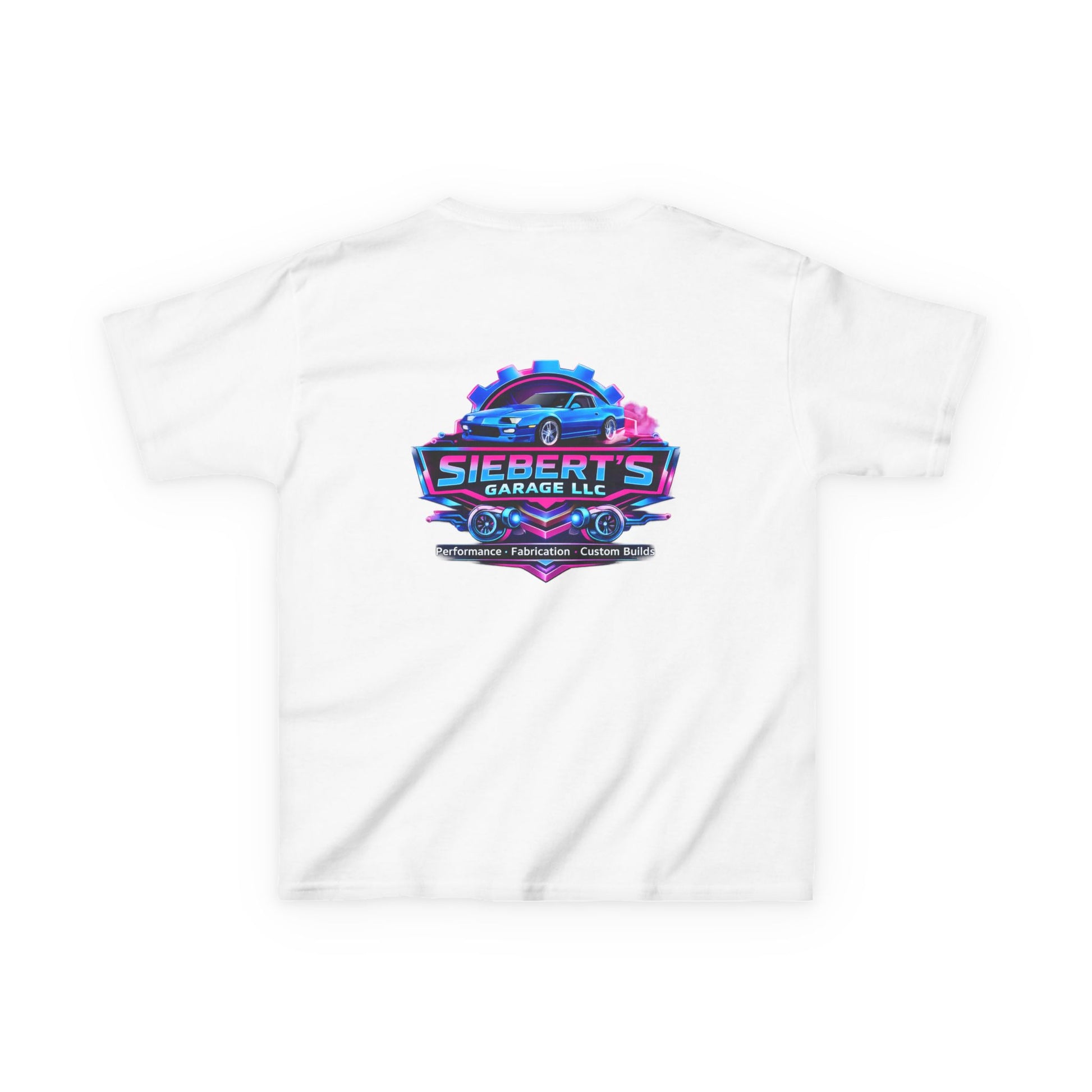 Kids Tee — Siebert’s Garage Neon Car Logo Shirt