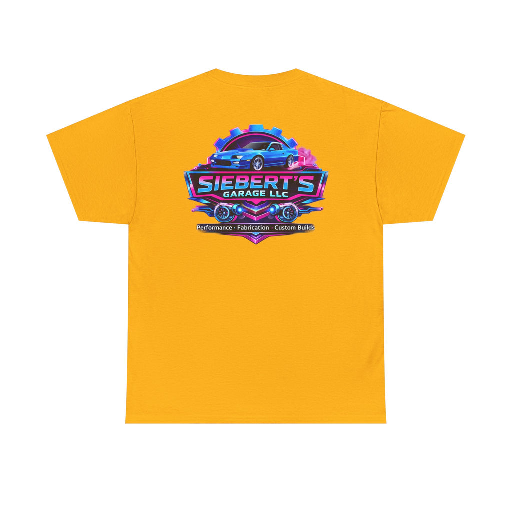 Garage Logo T-Shirt — "Siebert's Garage LLC" Retro Car Mechanic Tee
