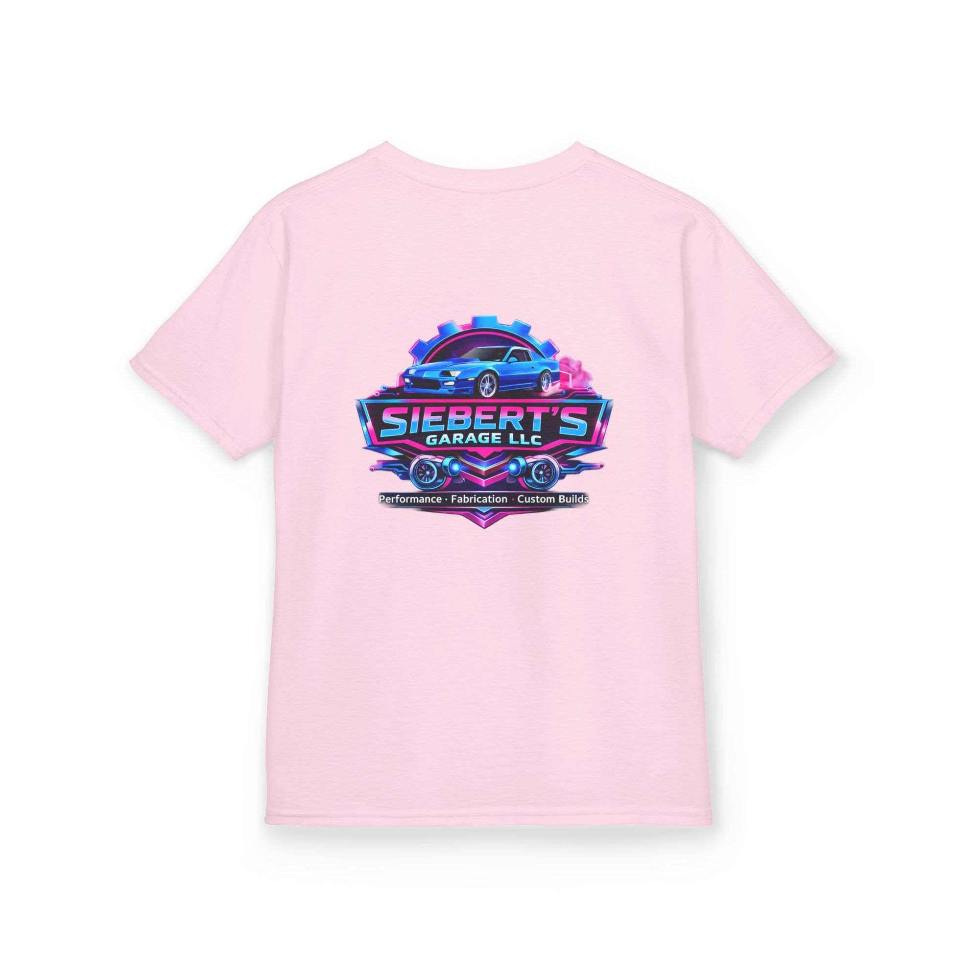 Kids Tee — Siebert’s Garage Neon Car Logo Shirt