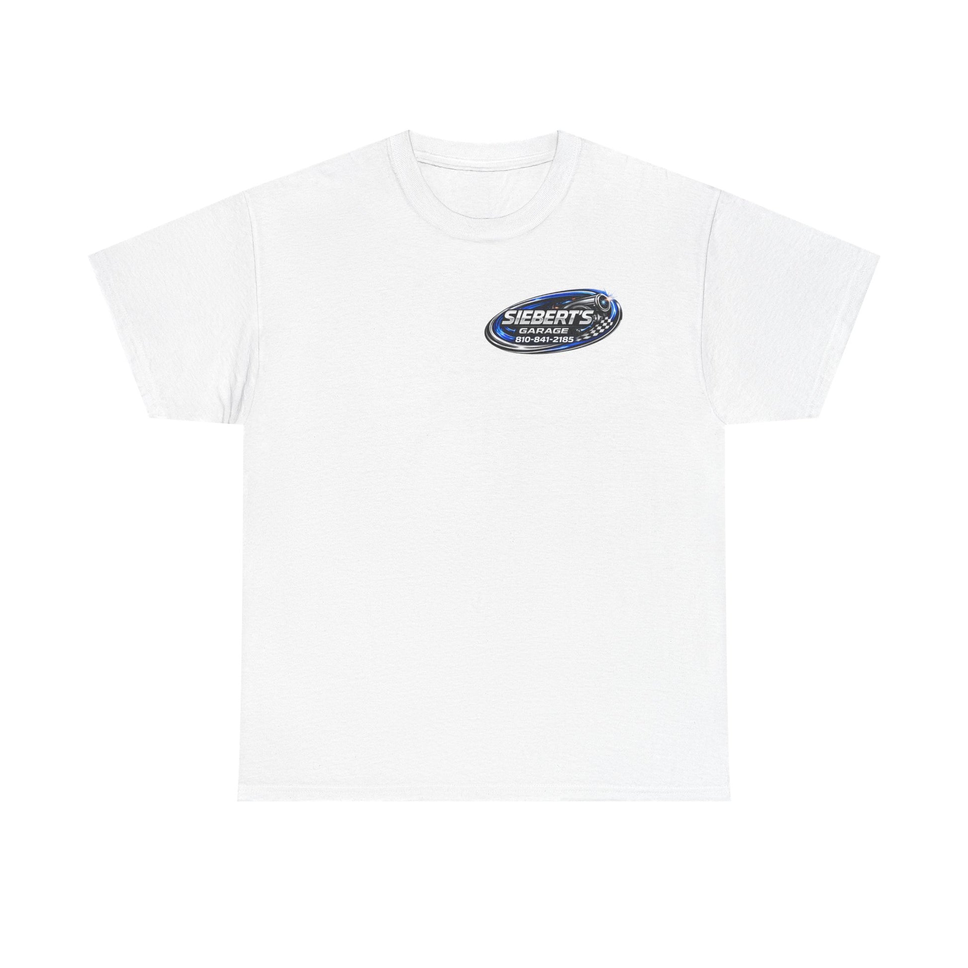 Garage Logo T-Shirt — "Siebert's Garage LLC" Retro Car Mechanic Tee