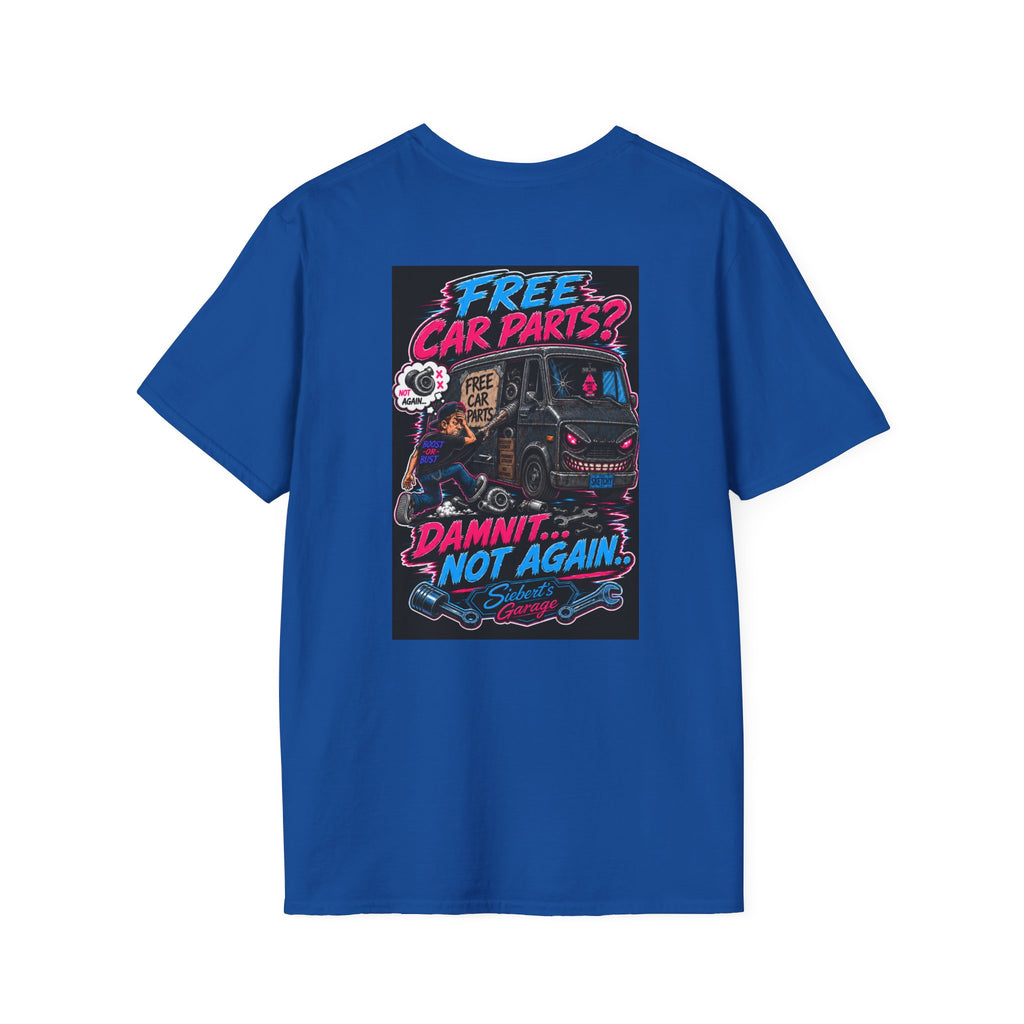 Not again T-Shirt — Siebert's Garage Retro Neon Logo Tee