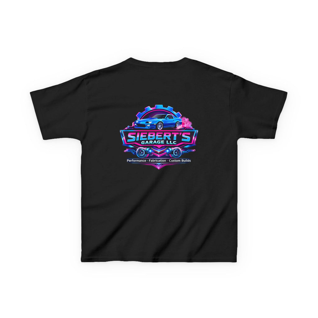 Kids Tee — Siebert’s Garage Neon Car Logo Shirt
