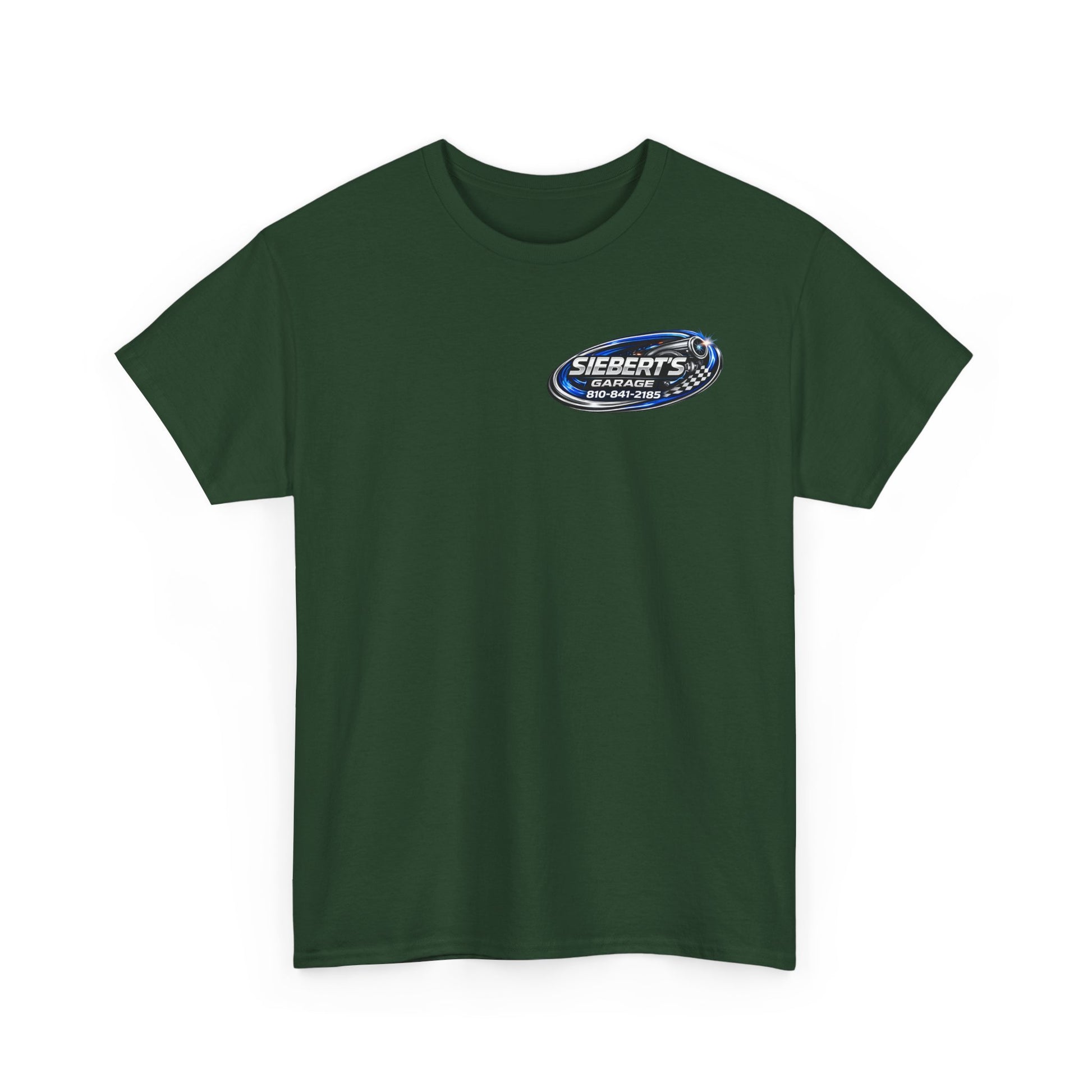 Garage Logo T-Shirt — "Siebert's Garage LLC" Retro Car Mechanic Tee