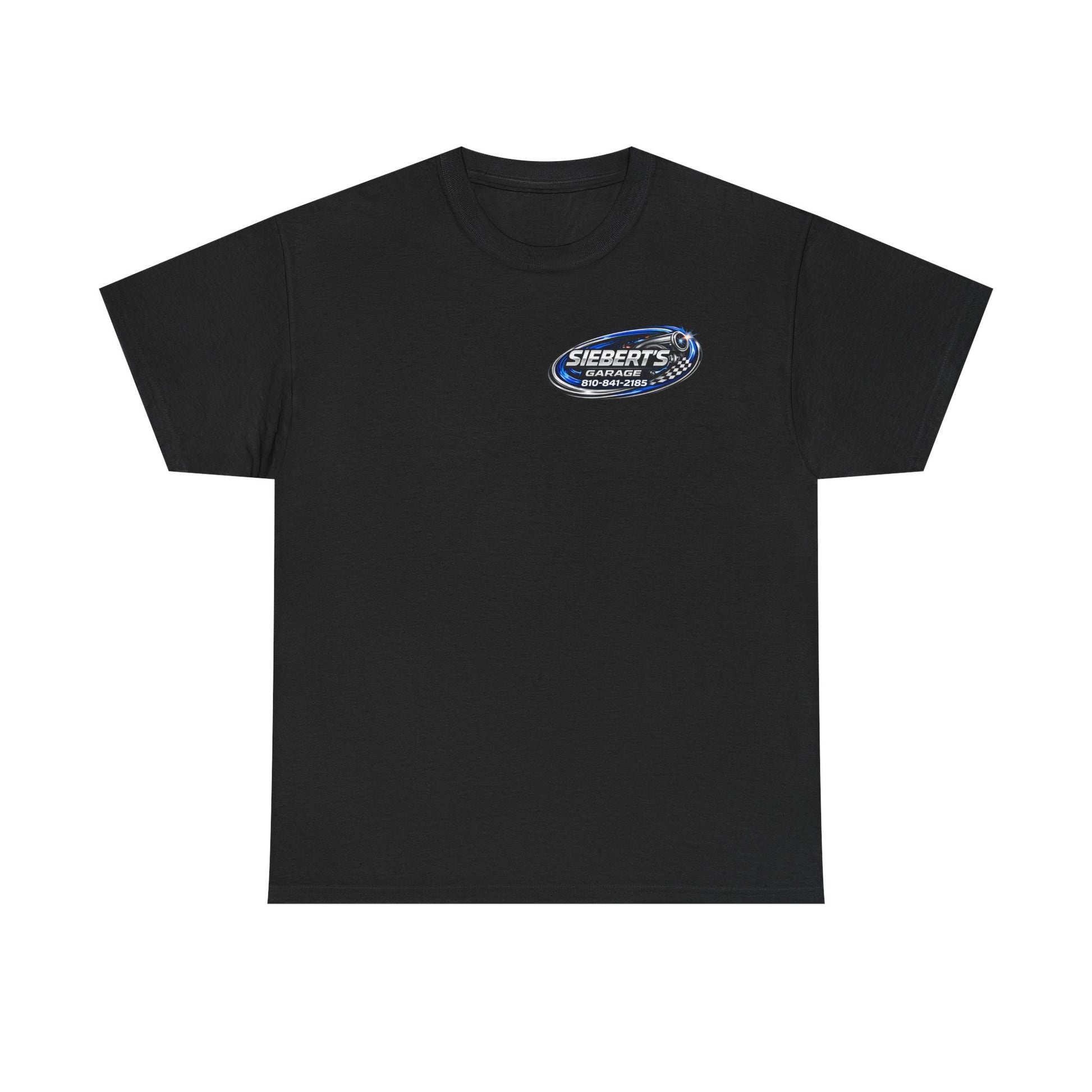 Garage Logo T-Shirt — "Siebert's Garage LLC" Retro Car Mechanic Tee