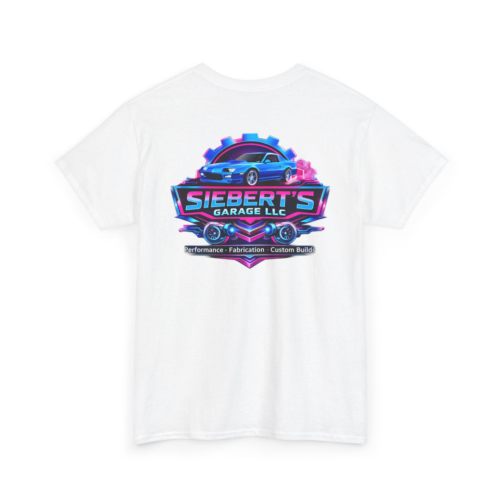 Garage Logo T-Shirt — "Siebert's Garage LLC" Retro Car Mechanic Tee