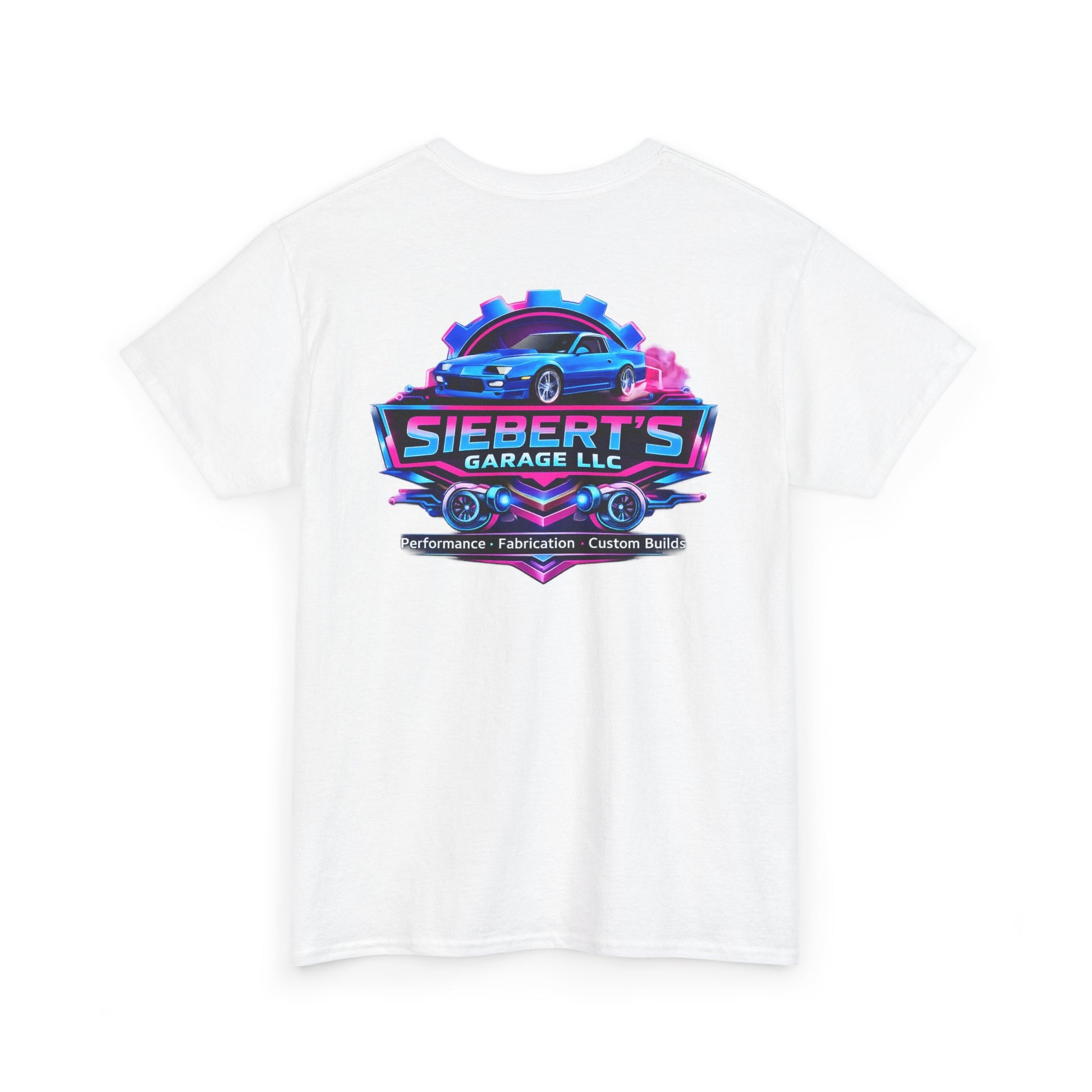 Garage Logo T-Shirt — "Siebert's Garage LLC" Retro Car Mechanic Tee