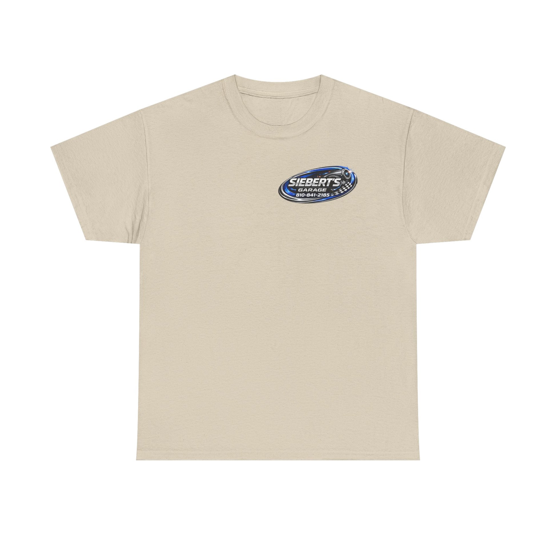 Garage Logo T-Shirt — "Siebert's Garage LLC" Retro Car Mechanic Tee