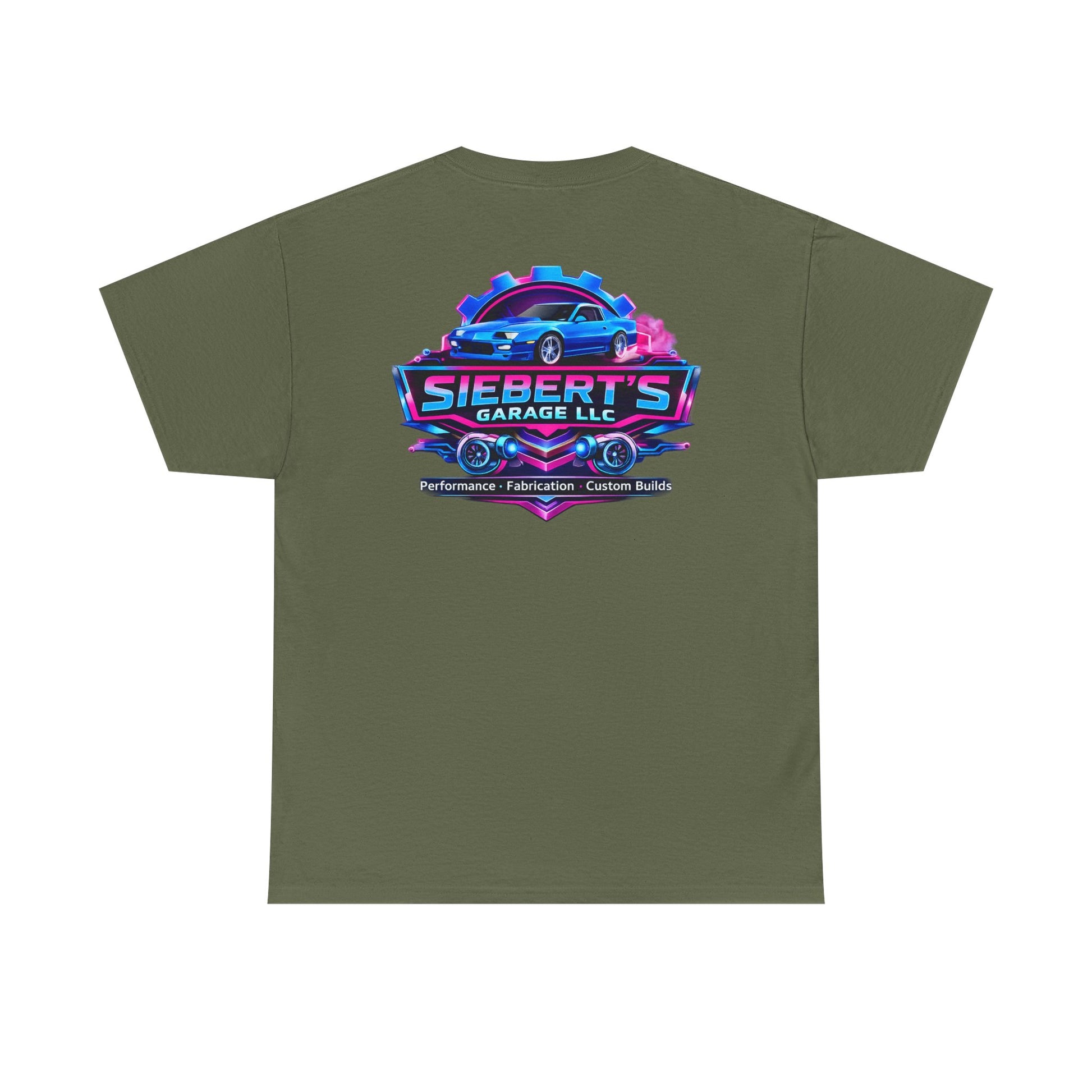 Garage Logo T-Shirt — "Siebert's Garage LLC" Retro Car Mechanic Tee